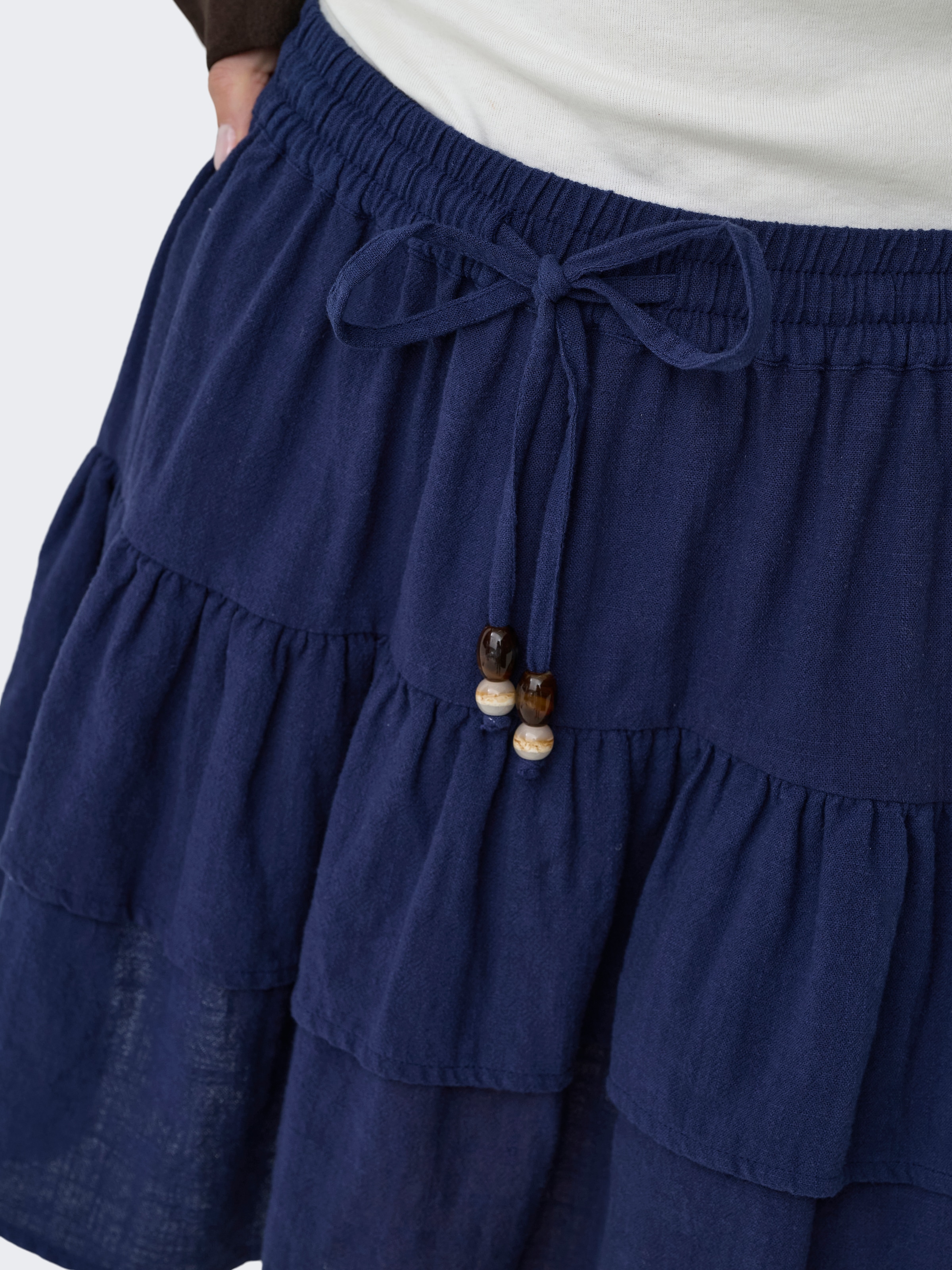 ONLY Minijupe »ONLSWAR STRING SHORT SKIRT WVN« Coton