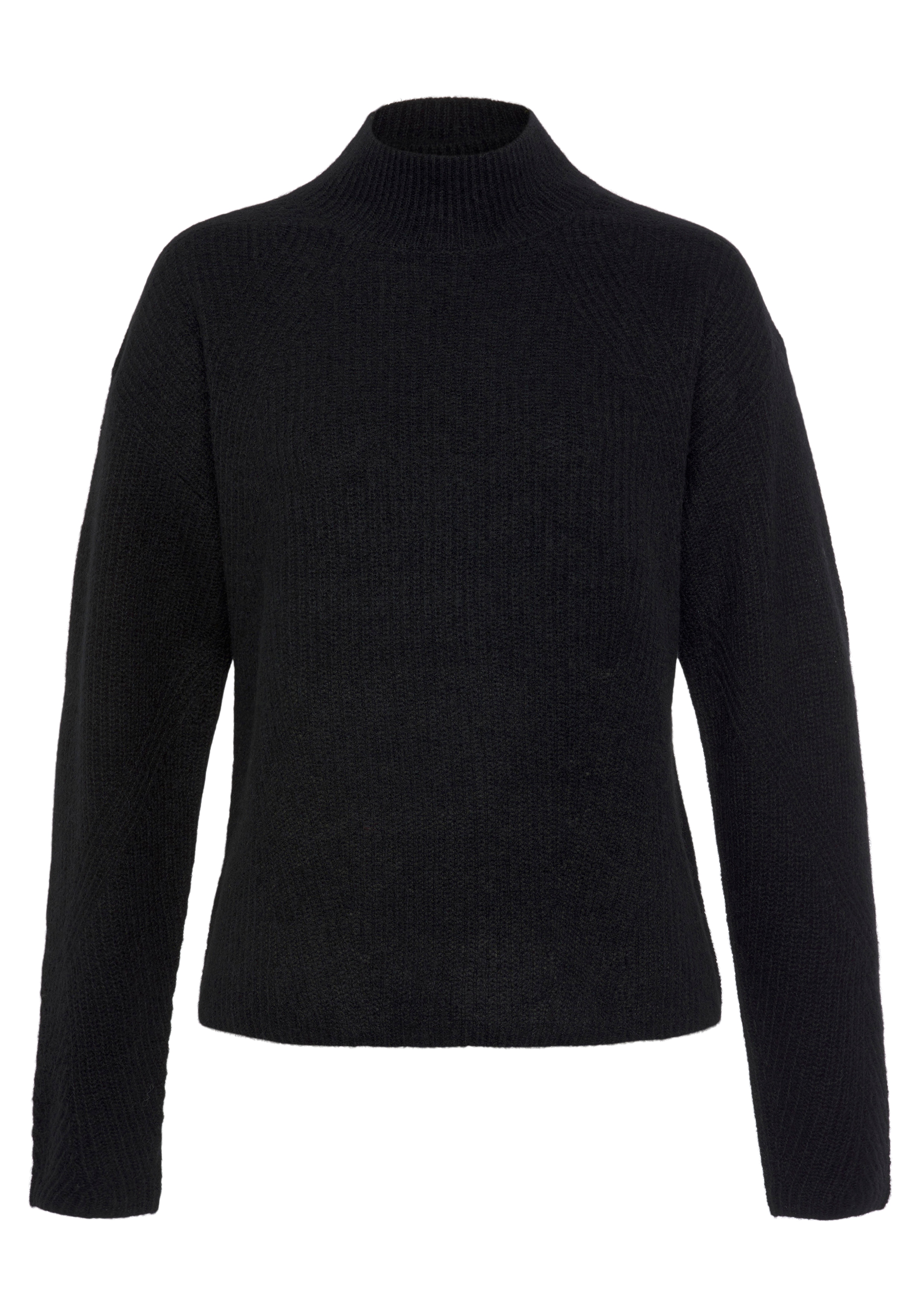 BOSS ORANGE Strickpullover »Fagda Premium Damenmode« mit geripptem Stehkragen