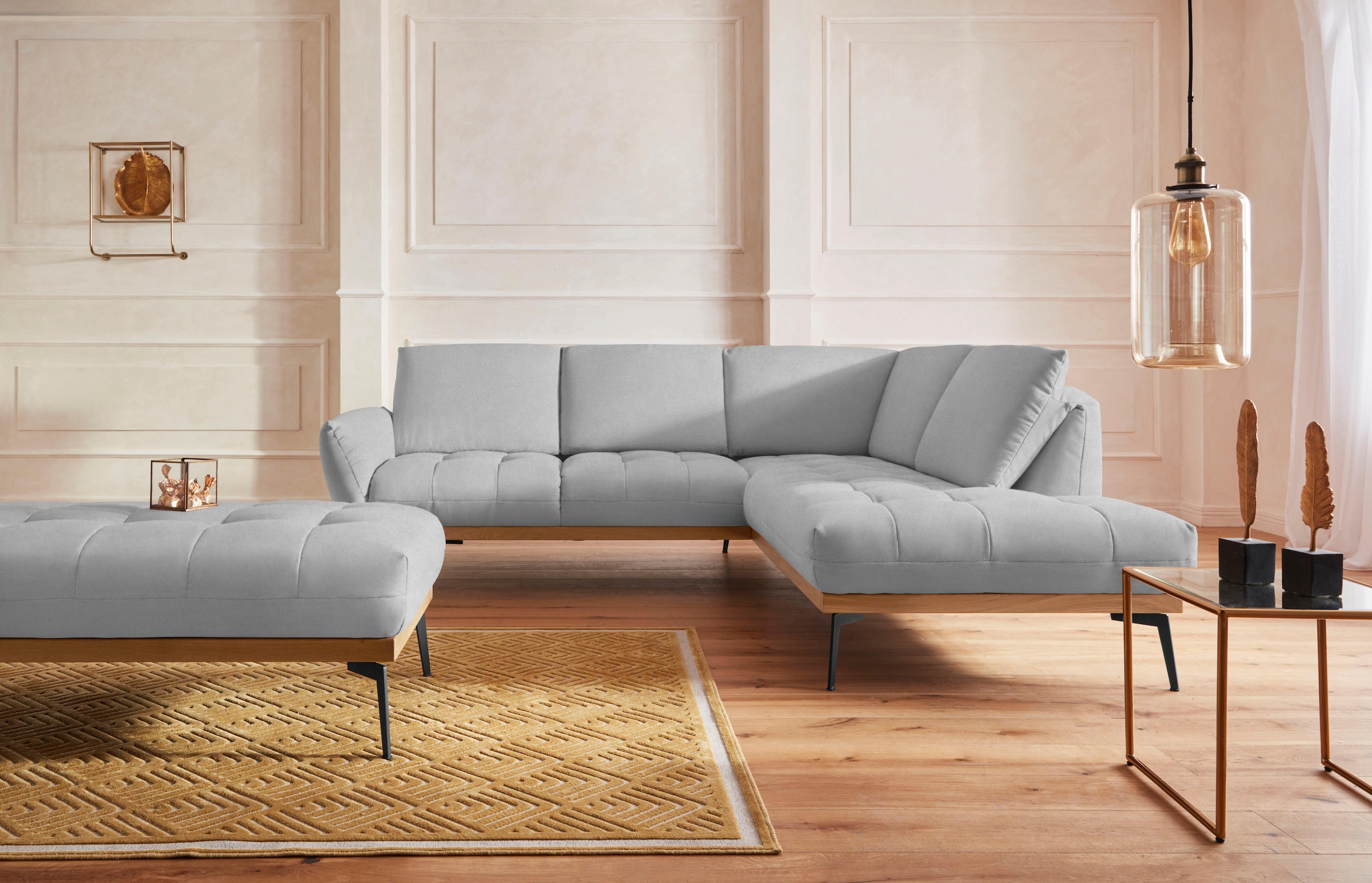 exxpo - sofa fashion Tabouret »Palic, moderner Polsterhocker mit tollen Verarbeitungsdetails«