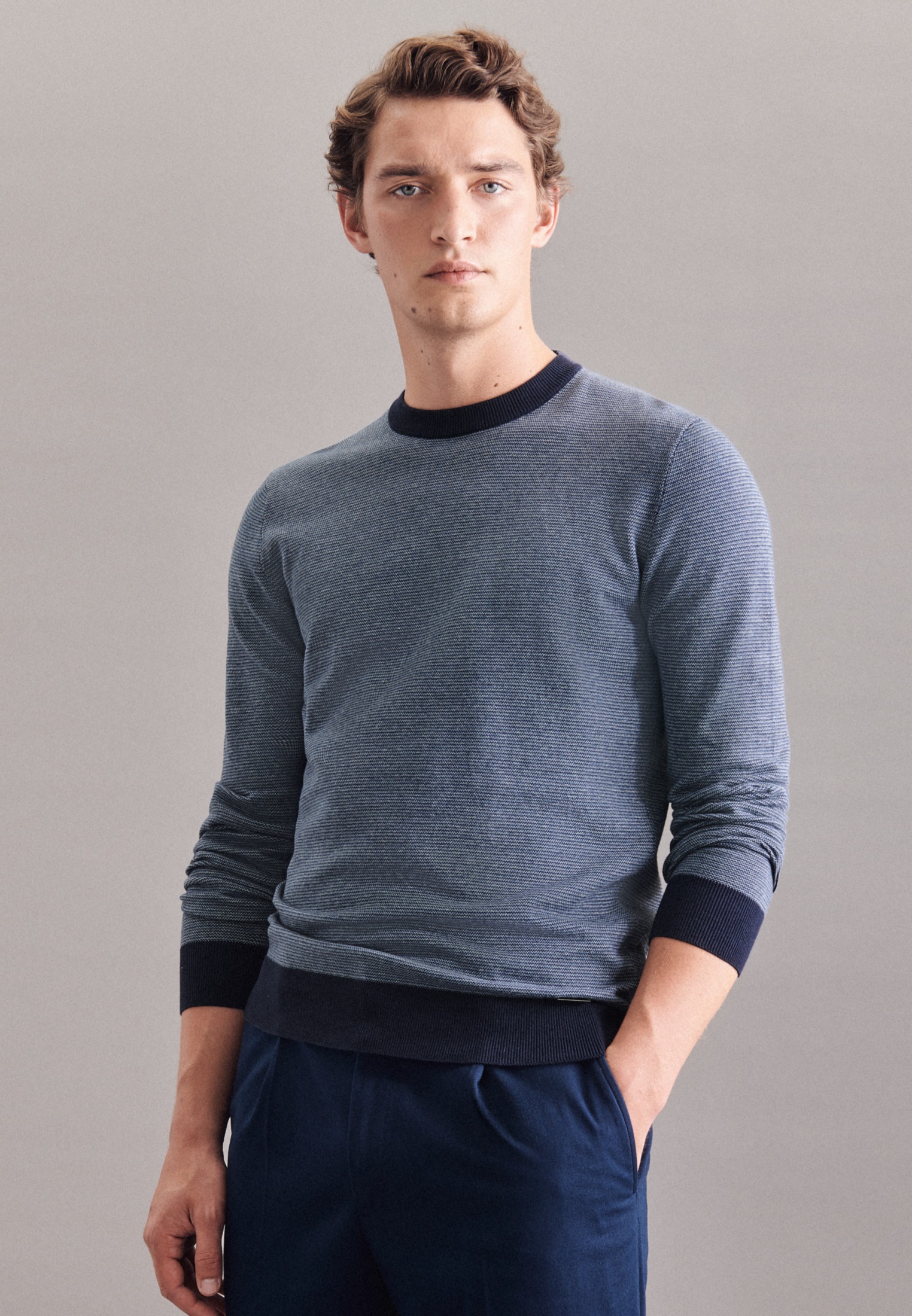 Image of seidensticker Rundhalspullover »Schwarze Rose«, Langarm Rundhals Streifen bei Ackermann Versand Schweiz