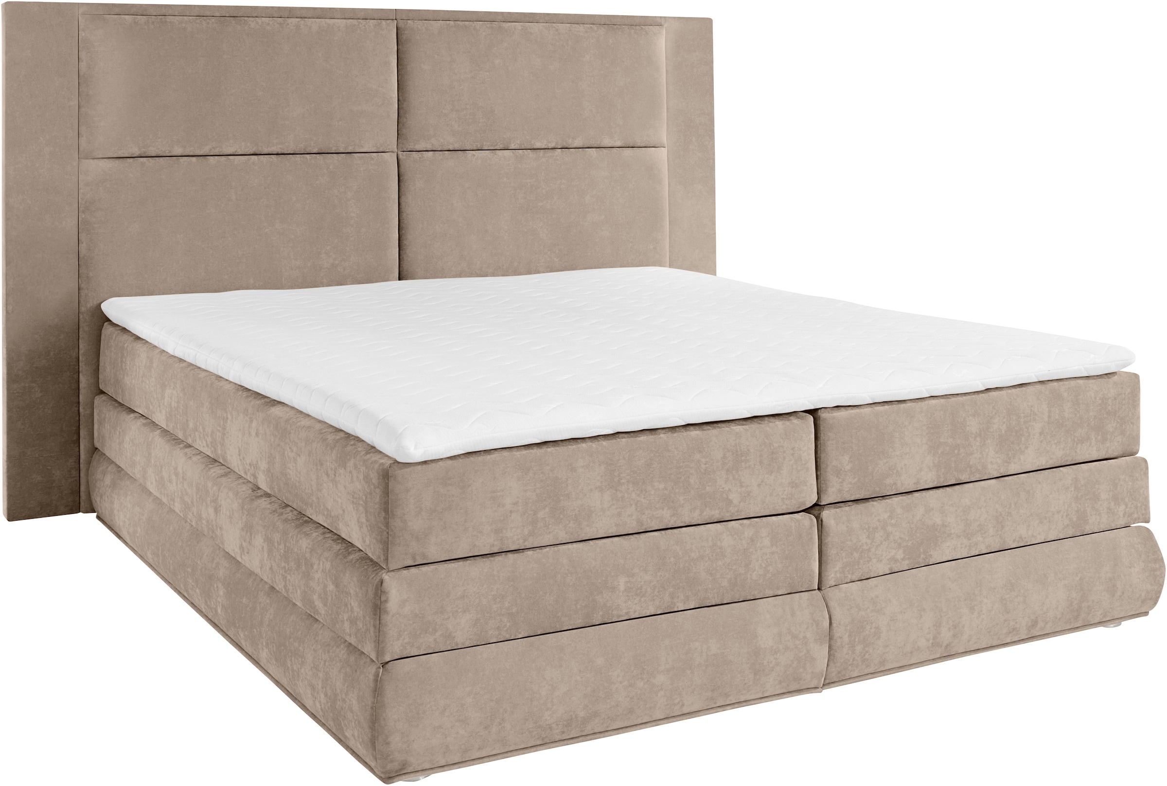 COLLECTION AB Boxspringbett Copenhagen, inklusive Bettkasten und Topper, wahlweise mit LED-Beleuchtung