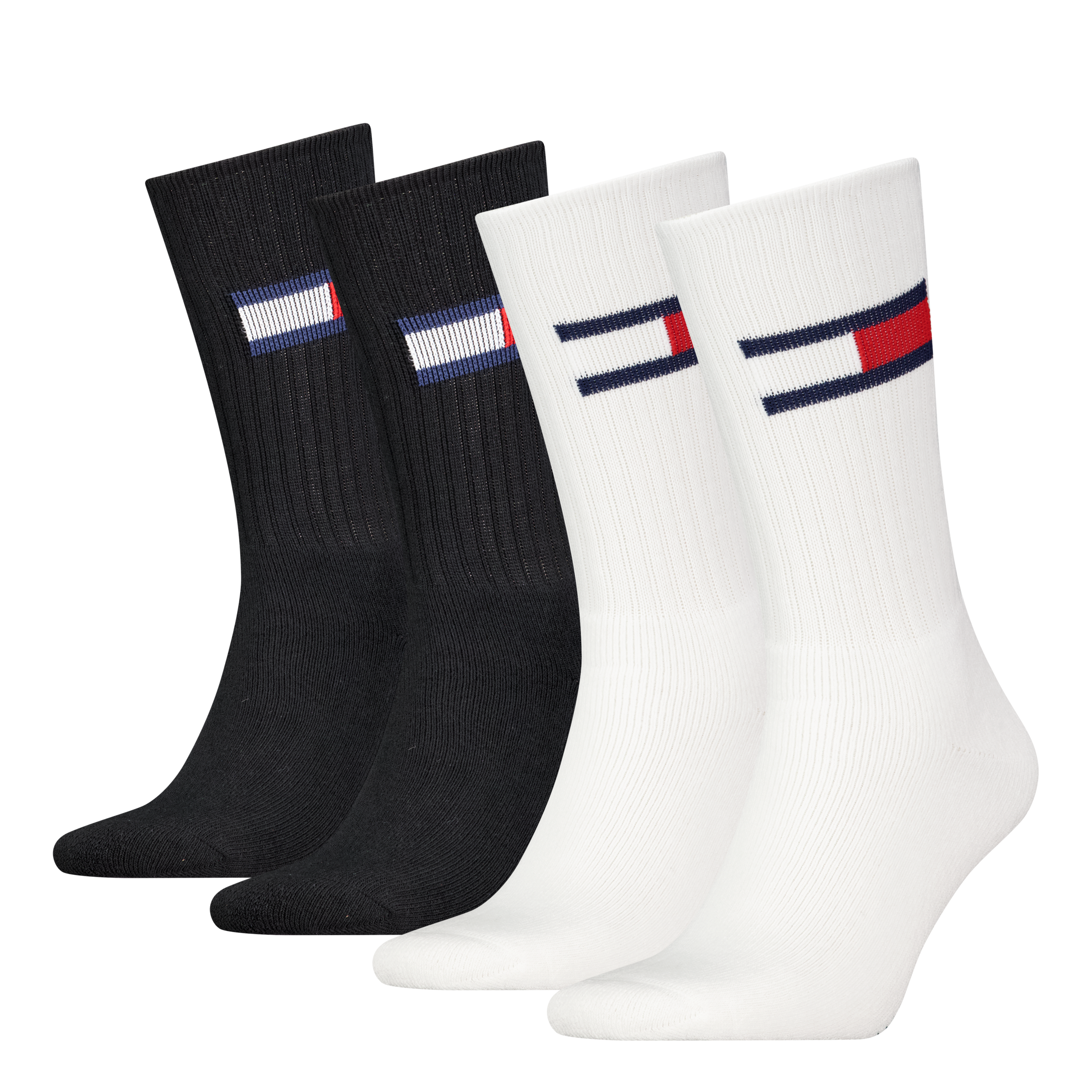 Image of Tommy Hilfiger Socken "TH UNI TJ SOCK 4P FLAG" 4 Paar, Logo-Flag seitlich, Rippenbündchen