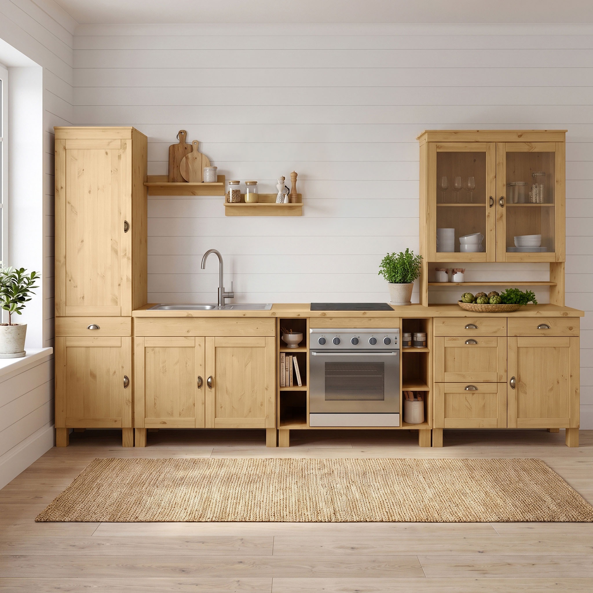 Home affaire Unterschrank »Oslo« 100 cm breit, ohne Arbeitsplatte, 2 Schubkästen, 2 Auszüge