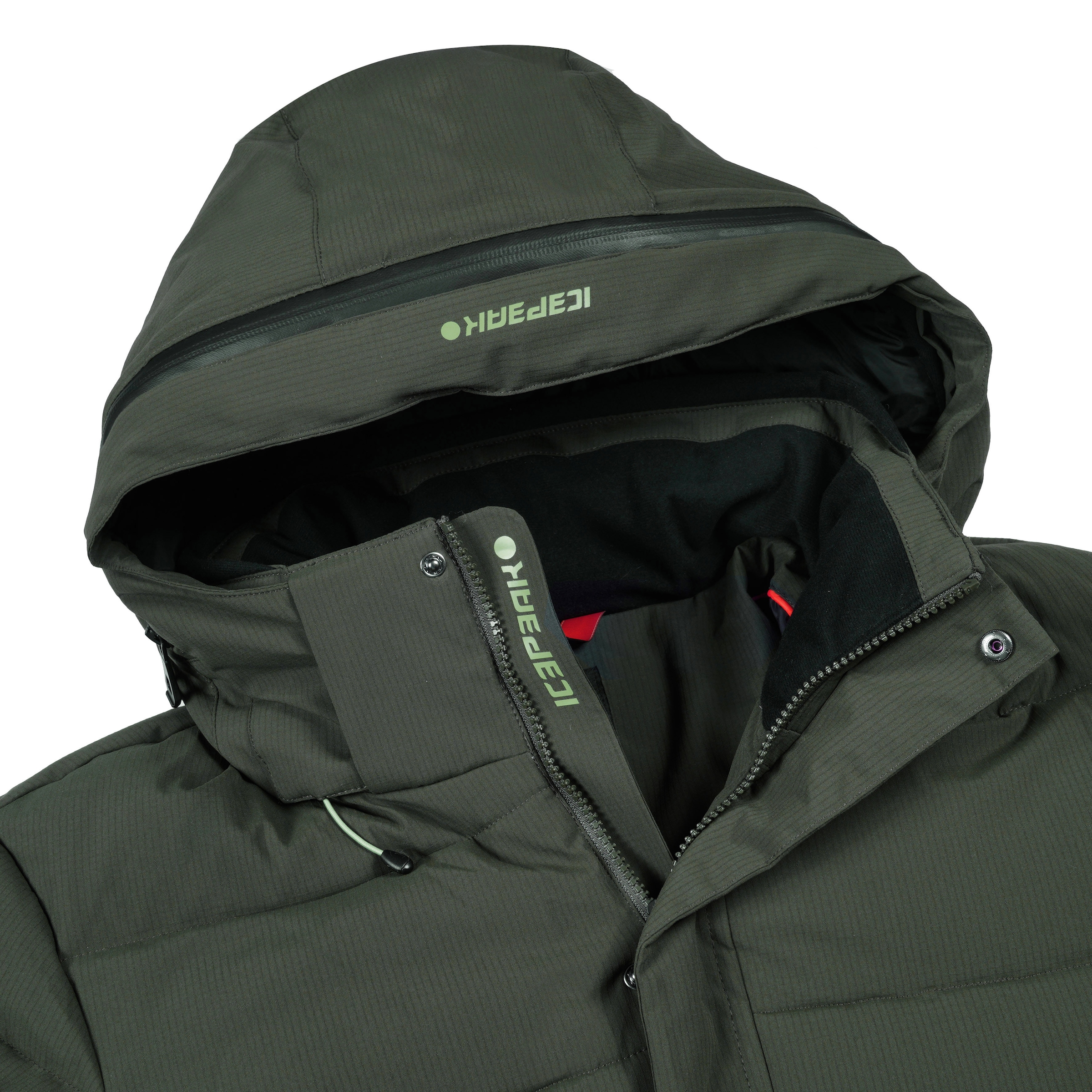 Icepeak Steppjacke »BIXBY«, (1 St.), mit Kapuze, mit kontrastfarbenem Markenpatch am Oberarm