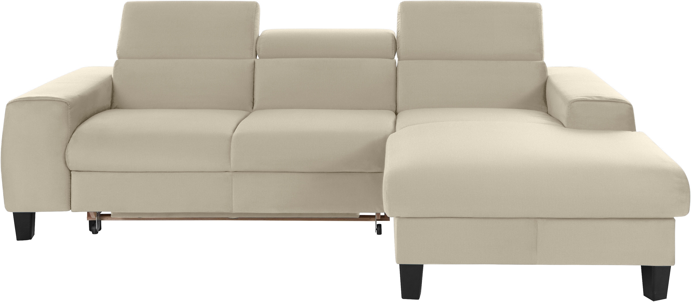 COTTA Ecksofa »Morven L-Form«, Inklusive Kopfteilverstellung, wahlweise mit Ladestation, Bettfunktion