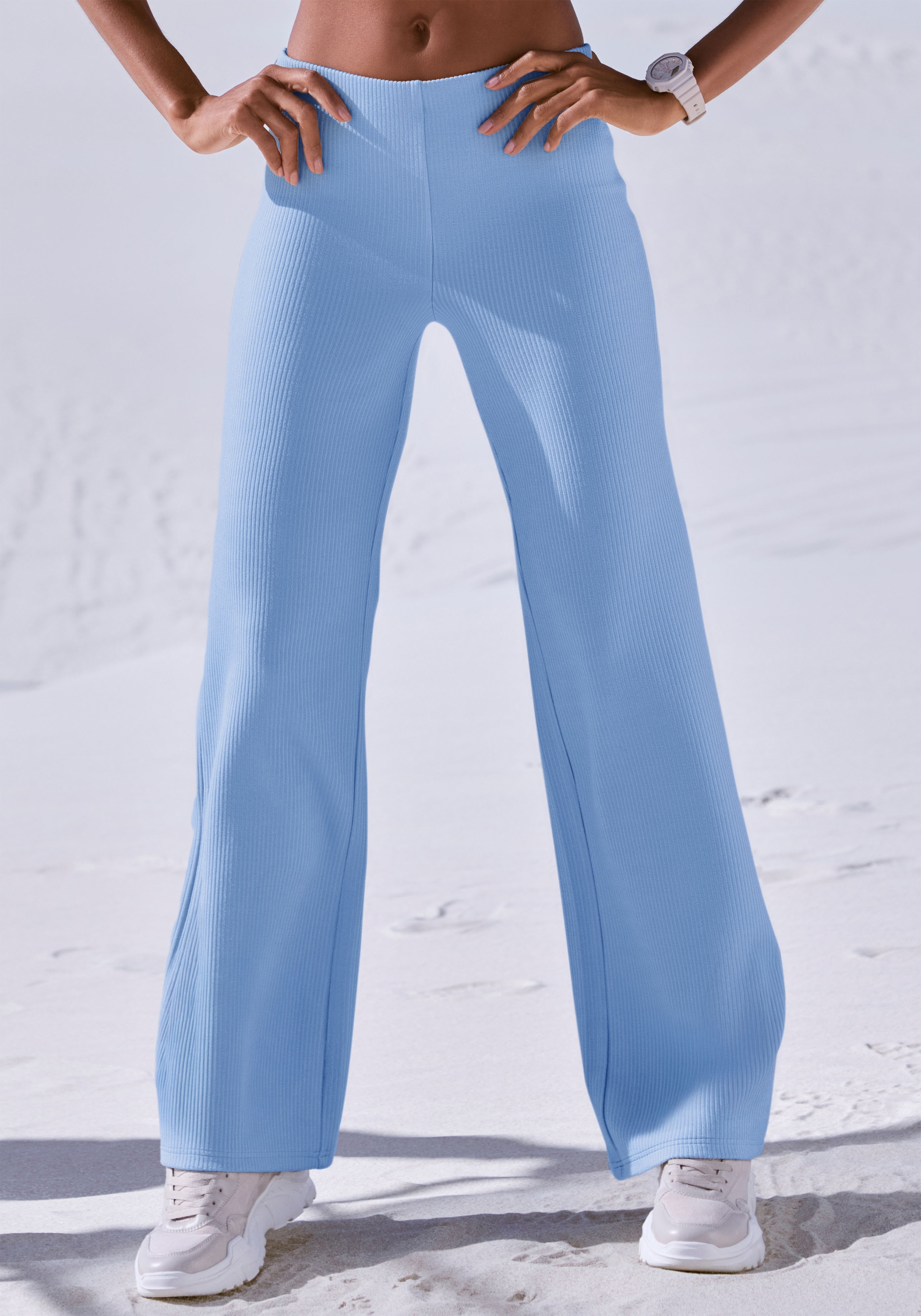 Image of LASCANA Sporthose aus elastischer Rippstruktur