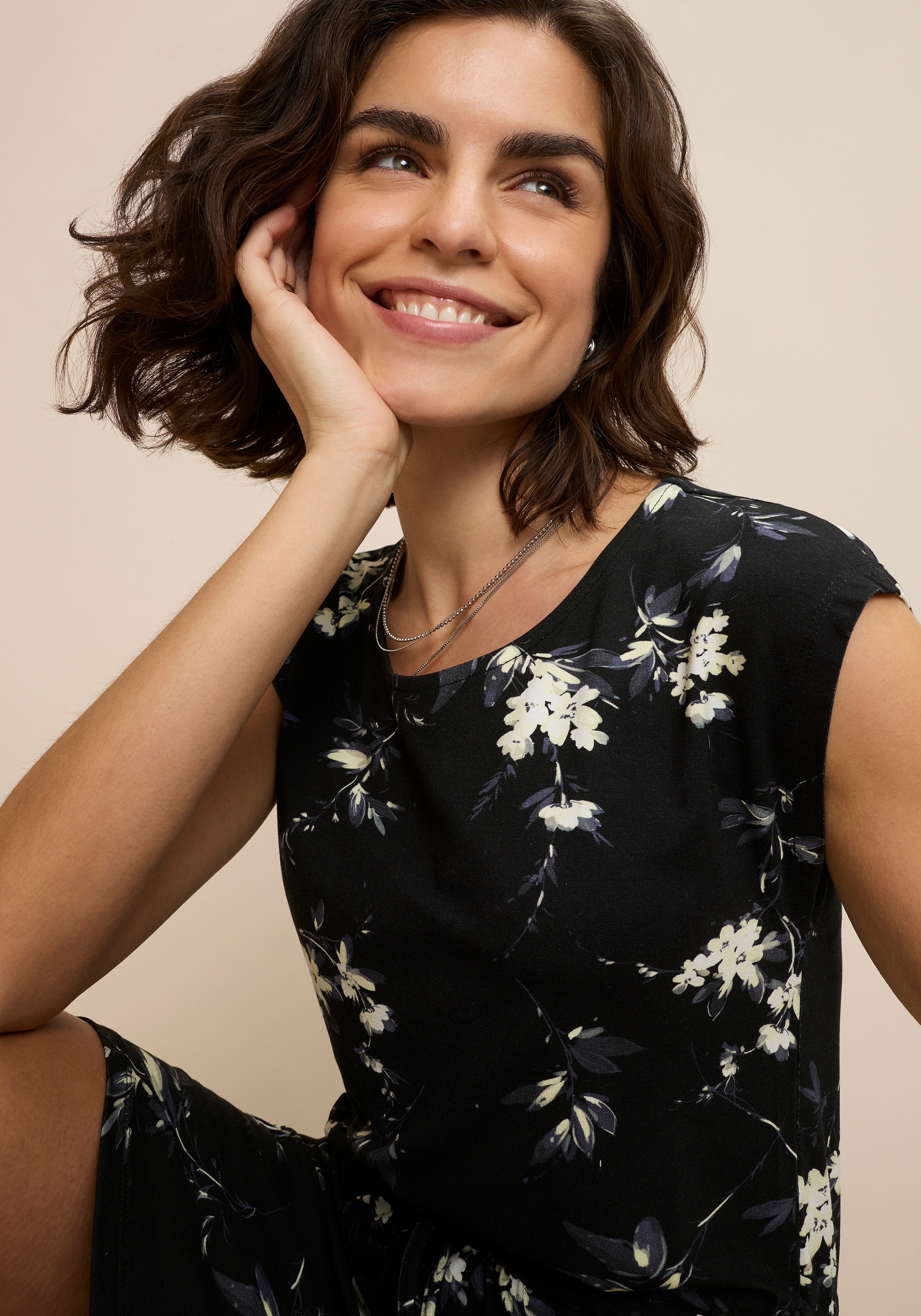 Laura Scott Robe d'été festlich,  Minikleid,  feminin,  aus Viskosemischung,  Kurzarm