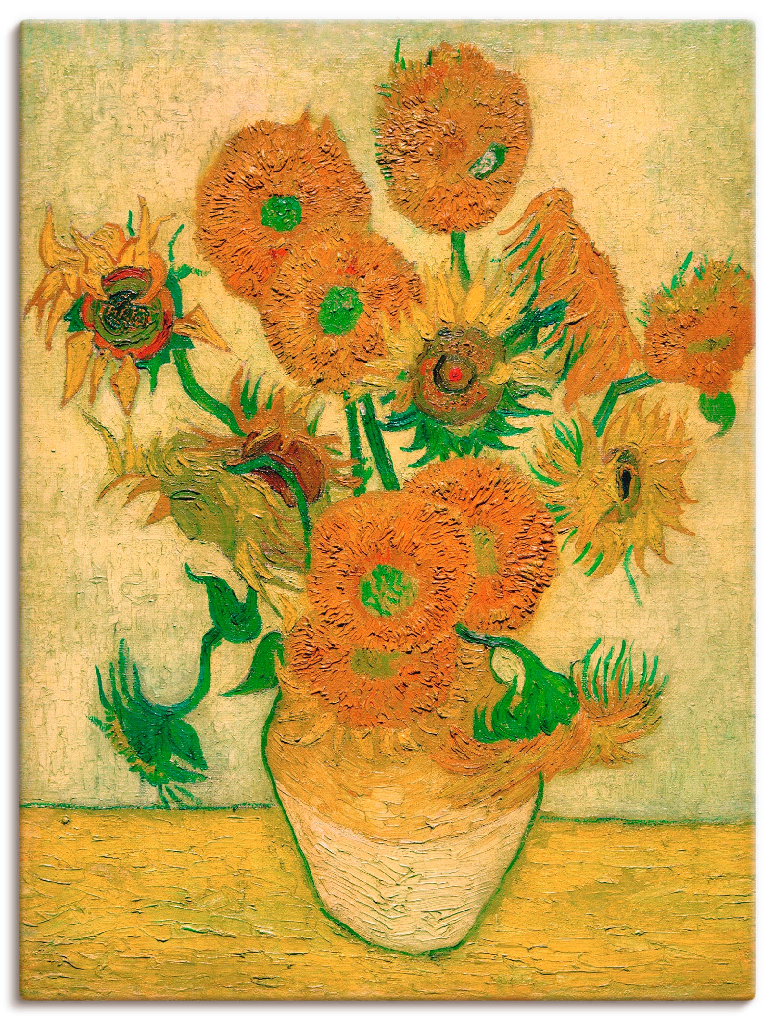 Image of Artland Leinwandbild "Sonnenblumen" Blumen 1 Stk. tlg. auf Holzrahmen gespannt