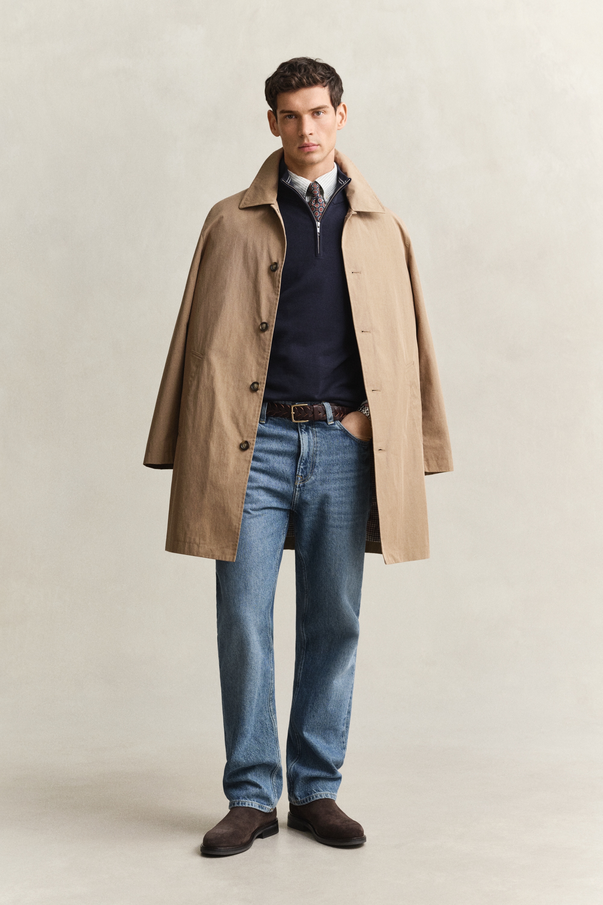 Gant »CLASSIC COTTON HALF ZIP« Regular fit avec col Troyer