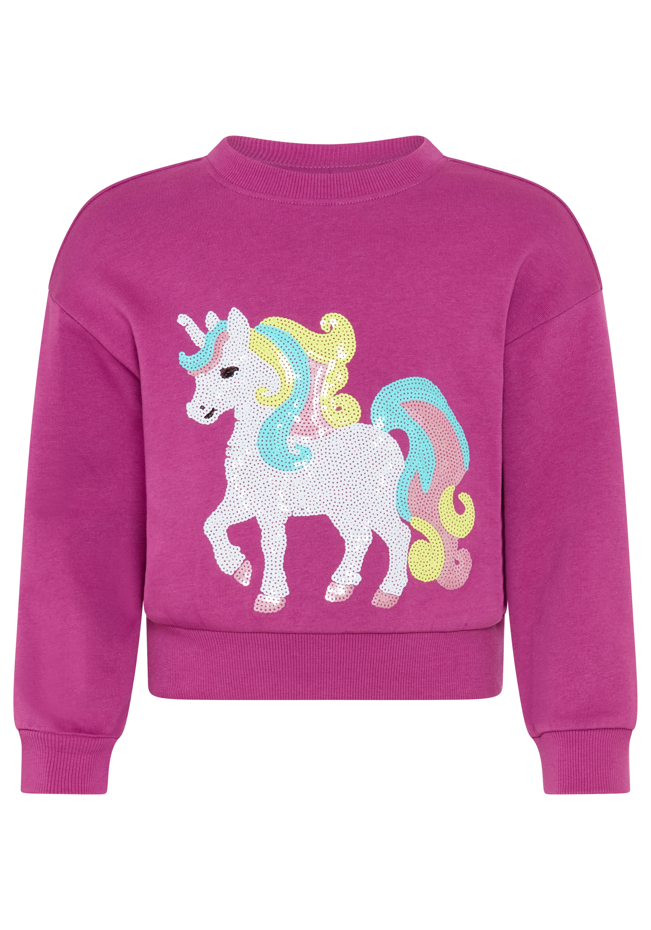 KIDSWORLD Sweat-shirt »Einhorn-Applikation für kleine Mädchen«, sweat-shirt avec applications de paillettes scintillantes
