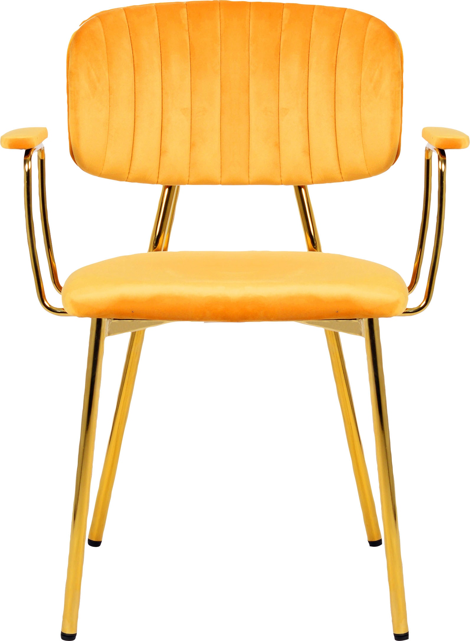 Kayoom 4-Fussstuhl »Stuhl Kian 225 2er-Set, Gestell aus Edelstahl, Rückenpolster«, (Set), 2 St., Stoffbezug, samtweicher Bezug Rückenpolster ist ein Hingucker