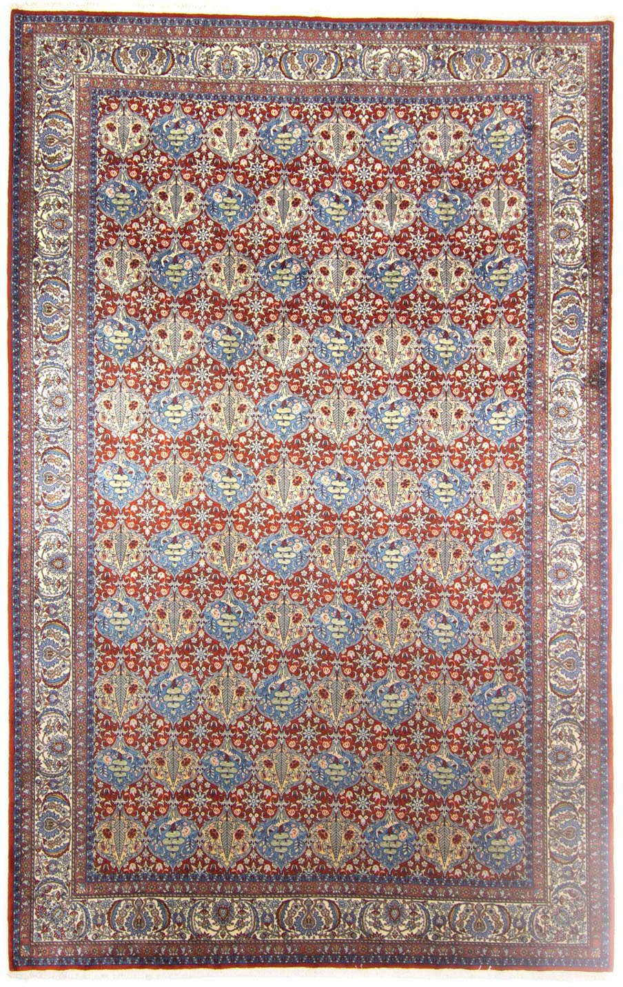 Image of morgenland Wollteppich »Bachtiar Durchgemustert Rosso 364 x 255 cm«, rechteckig, 1 mm Höhe, Unikat mit Zertifikat bei Ackermann Versand Schweiz