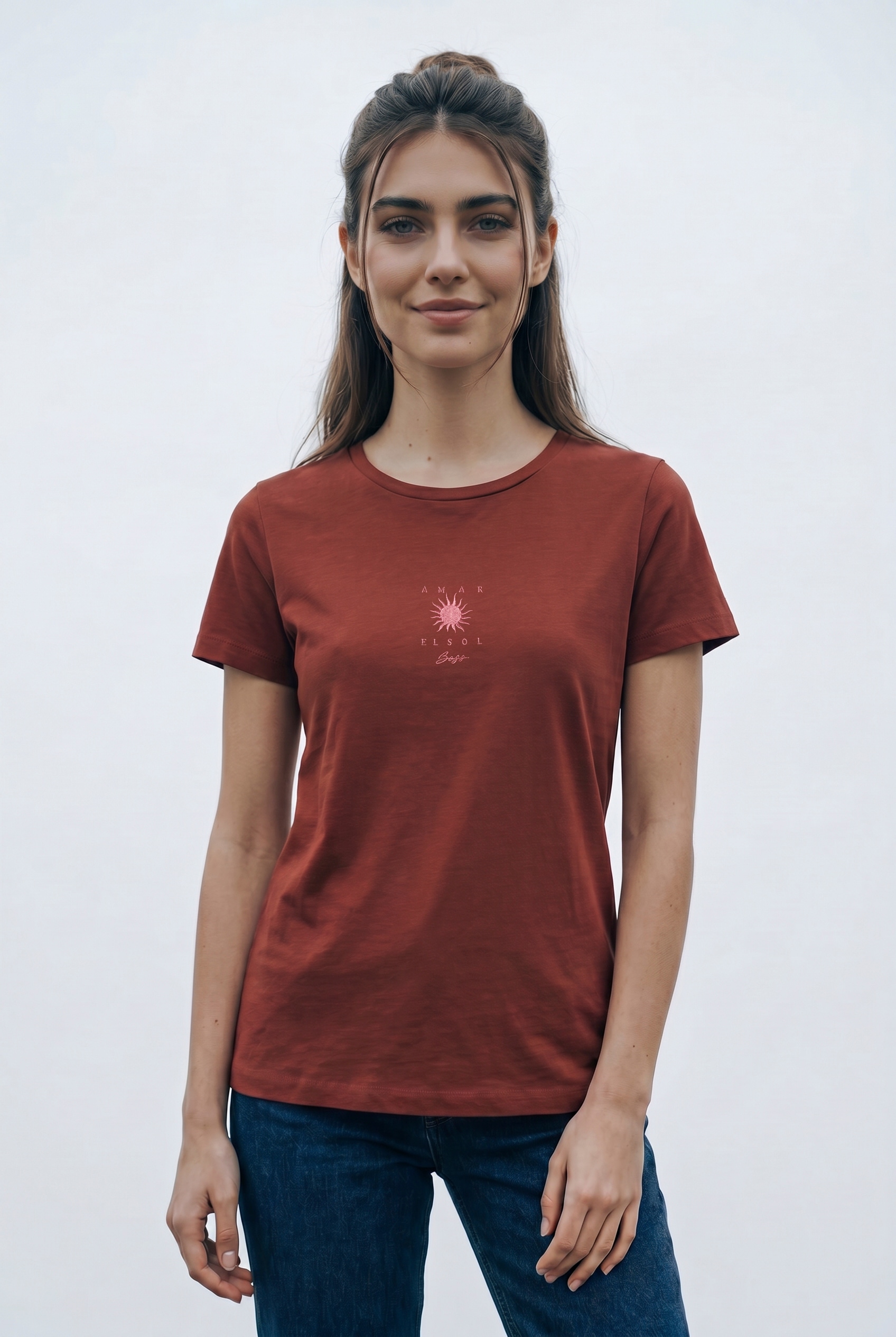 BOSS ORANGE T-shirt »Elove Premium Damenmode« en slim fit, brodé