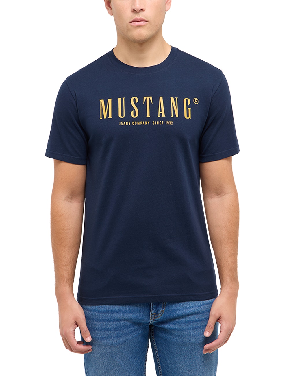 Image of MUSTANG T-Shirt "MU-Austin Logoprint" aus Baumwolle