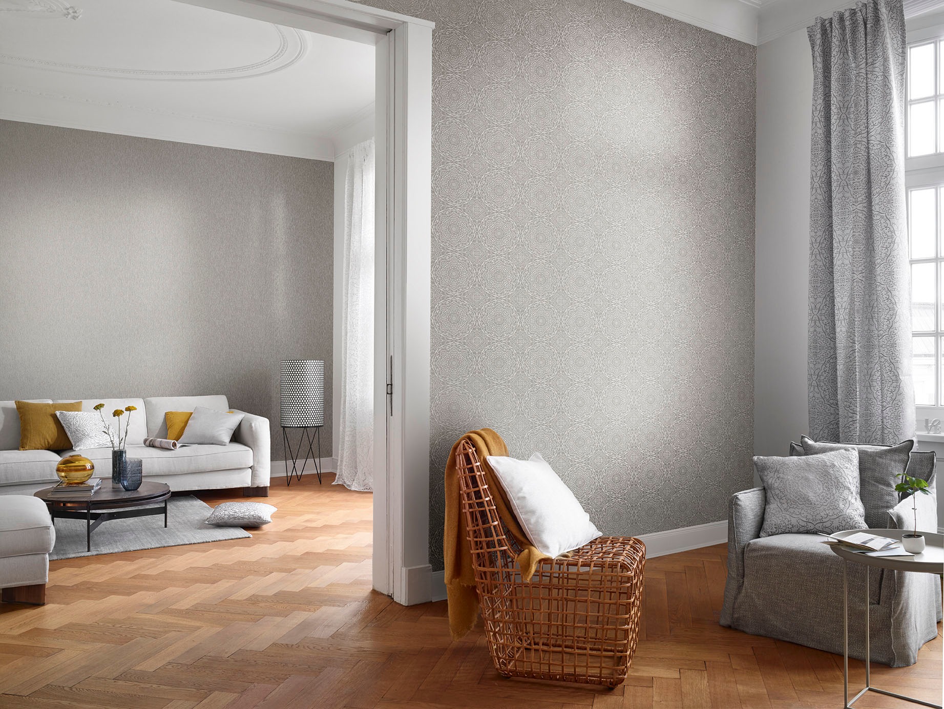 Image of freundin Home Collection Gardine »FD Globetrotter 07«, (1 St.), verdeckte Schlaufen, 255x140 cm bei Ackermann Versand Schweiz