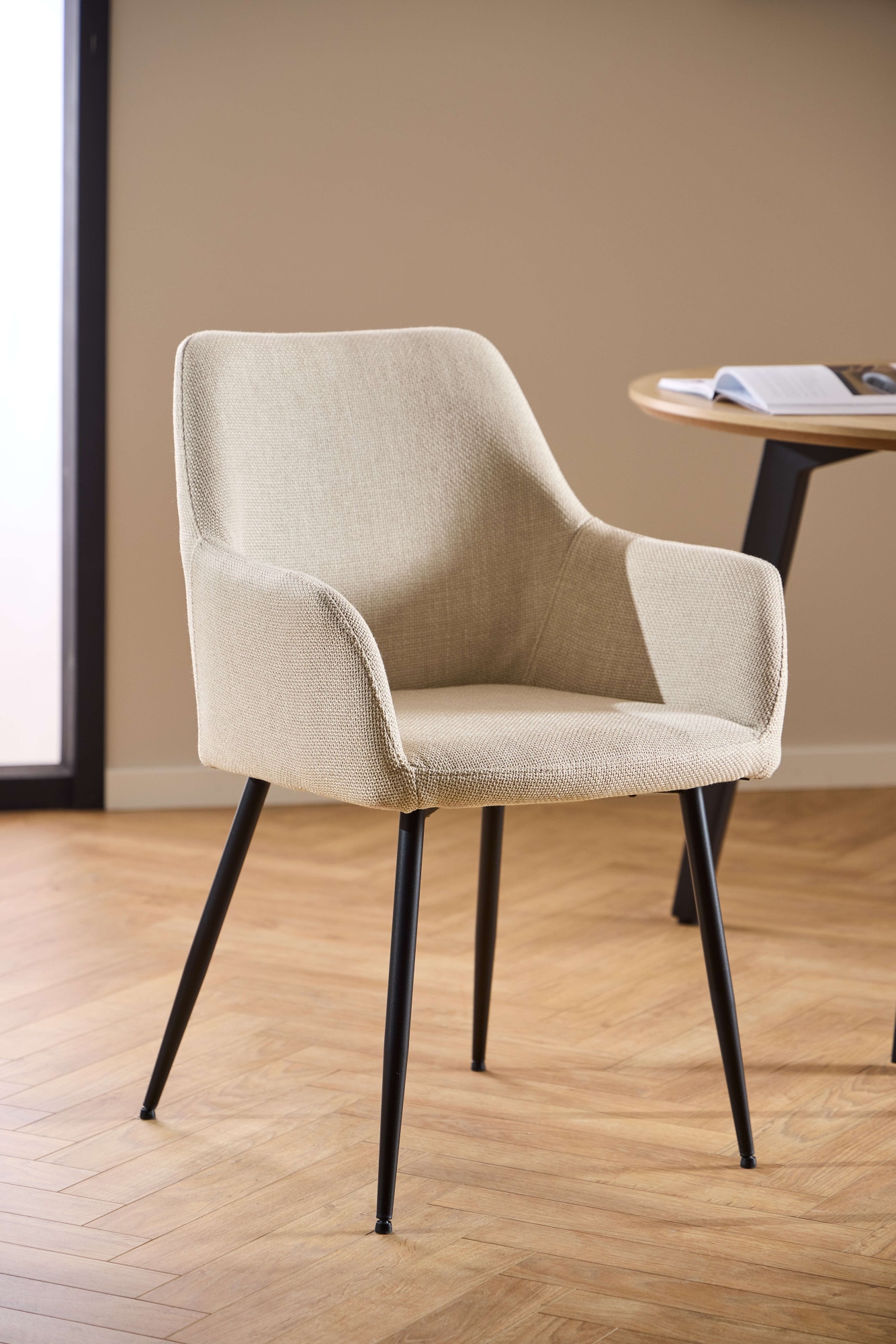 ACTONA GROUP Esszimmer-Set »Essgruppe, Speisetisch mit Wohnzimmerstühlen« Set, 1x Tisch + 4x Stühle, 5 Stk. tlg.
