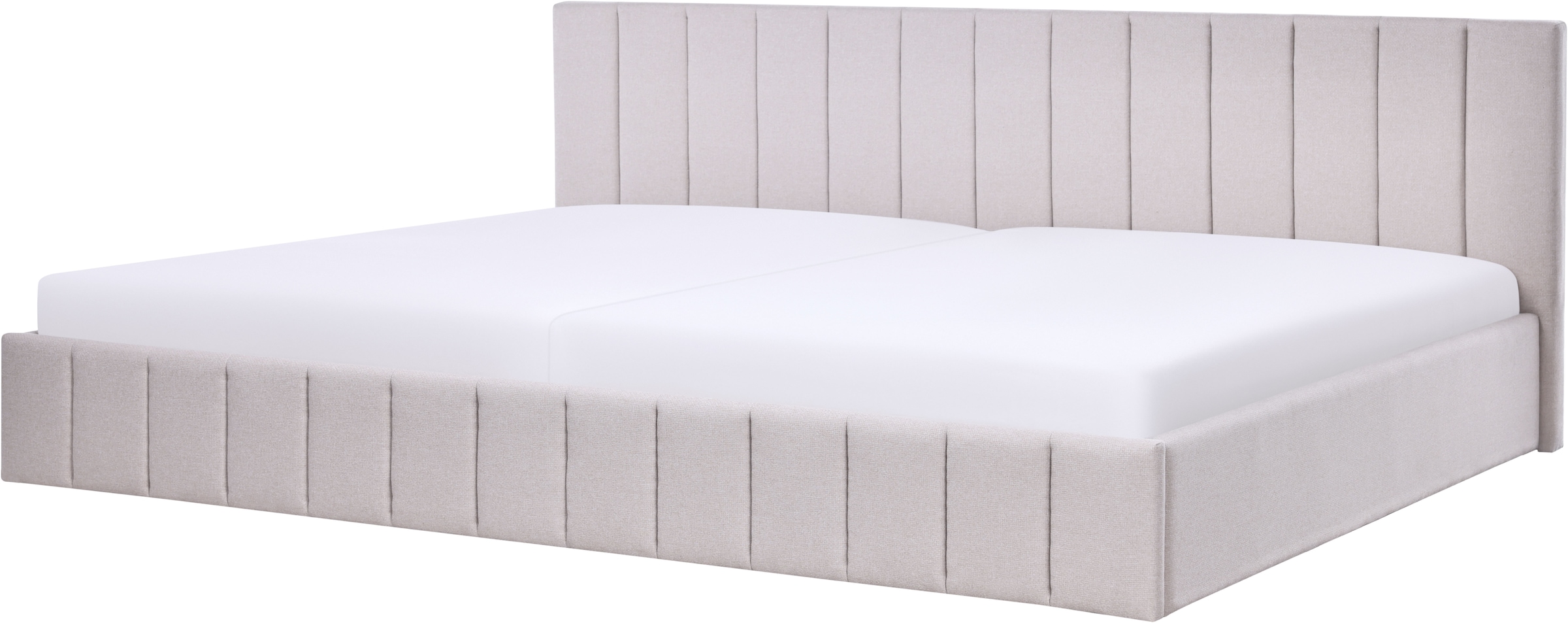 Home affaire Lit rembourré »MANTEIGAS, Familienbett mit hochwertigem Strukturstoff« couleur: sable