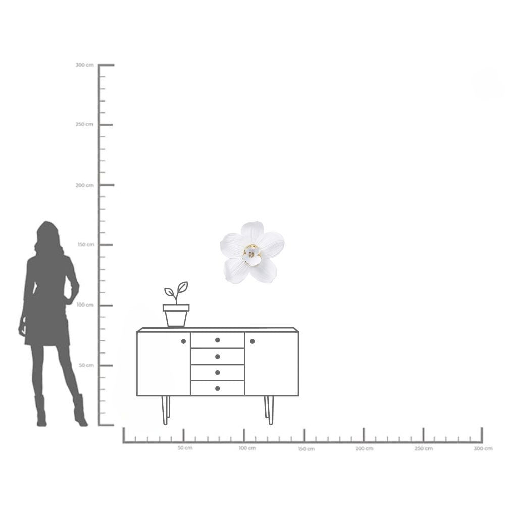 Kare Design Wanddekoobjekt »Wandschmuck Orchid Weiss 54cm«