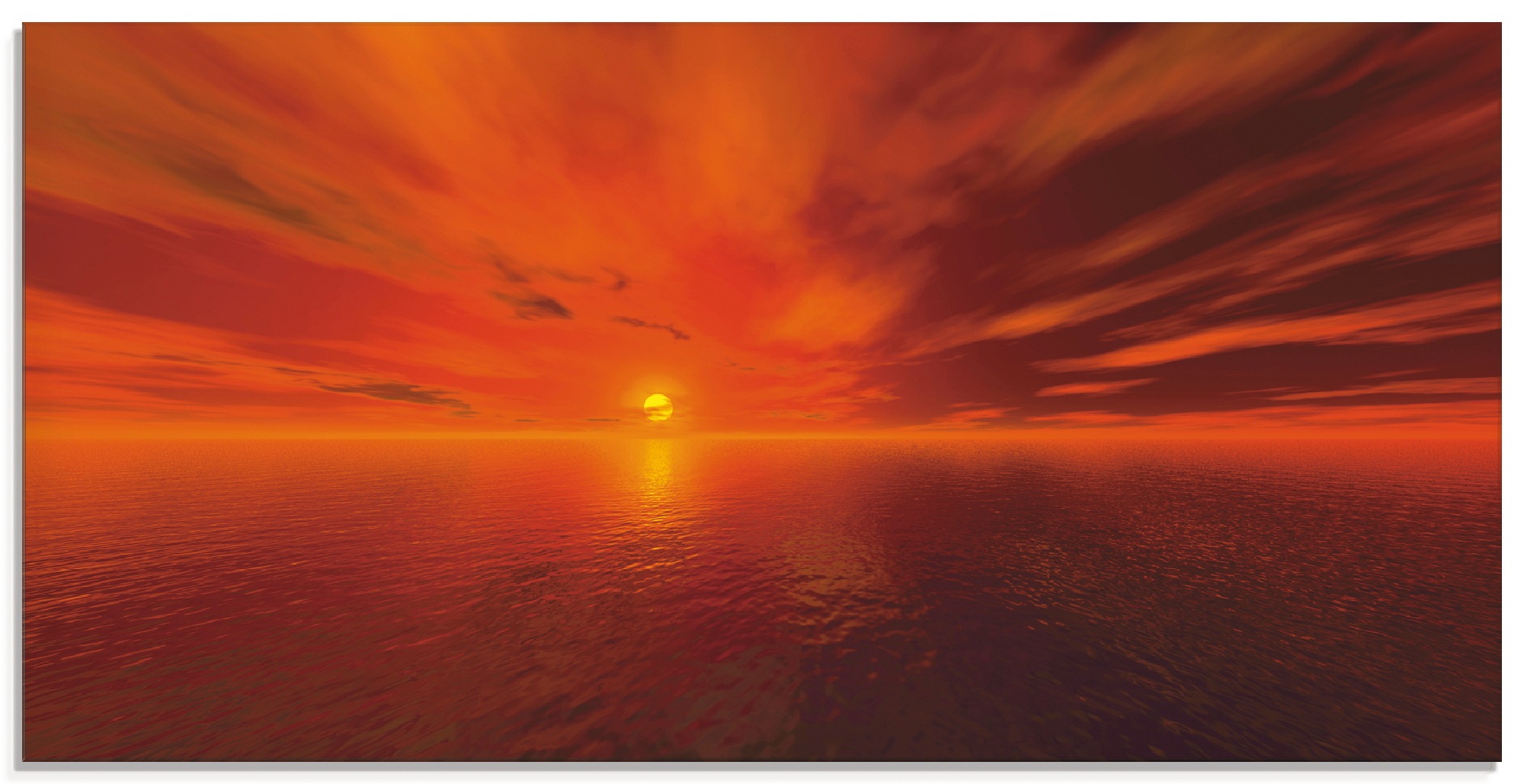 Image of Artland Glasbild »Sonnenuntergang am Meer«, Sonnenaufgang & -untergang, (1 St.) bei Ackermann Versand Schweiz