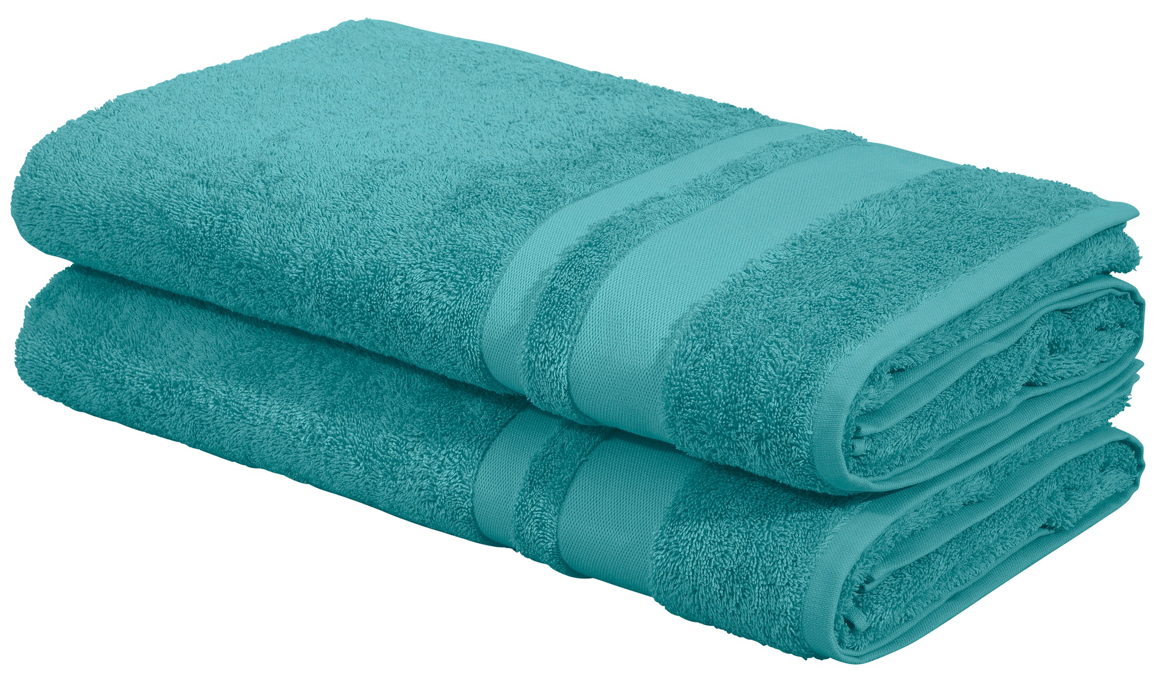 Image of GOODproduct Saunatuch "Vanessa, 2 Saunatücher, 80x200cm, in Standard- und Premium-Qualität" Handtücher mit Bordüre, 100% Baumwolle, einfarbig, weich