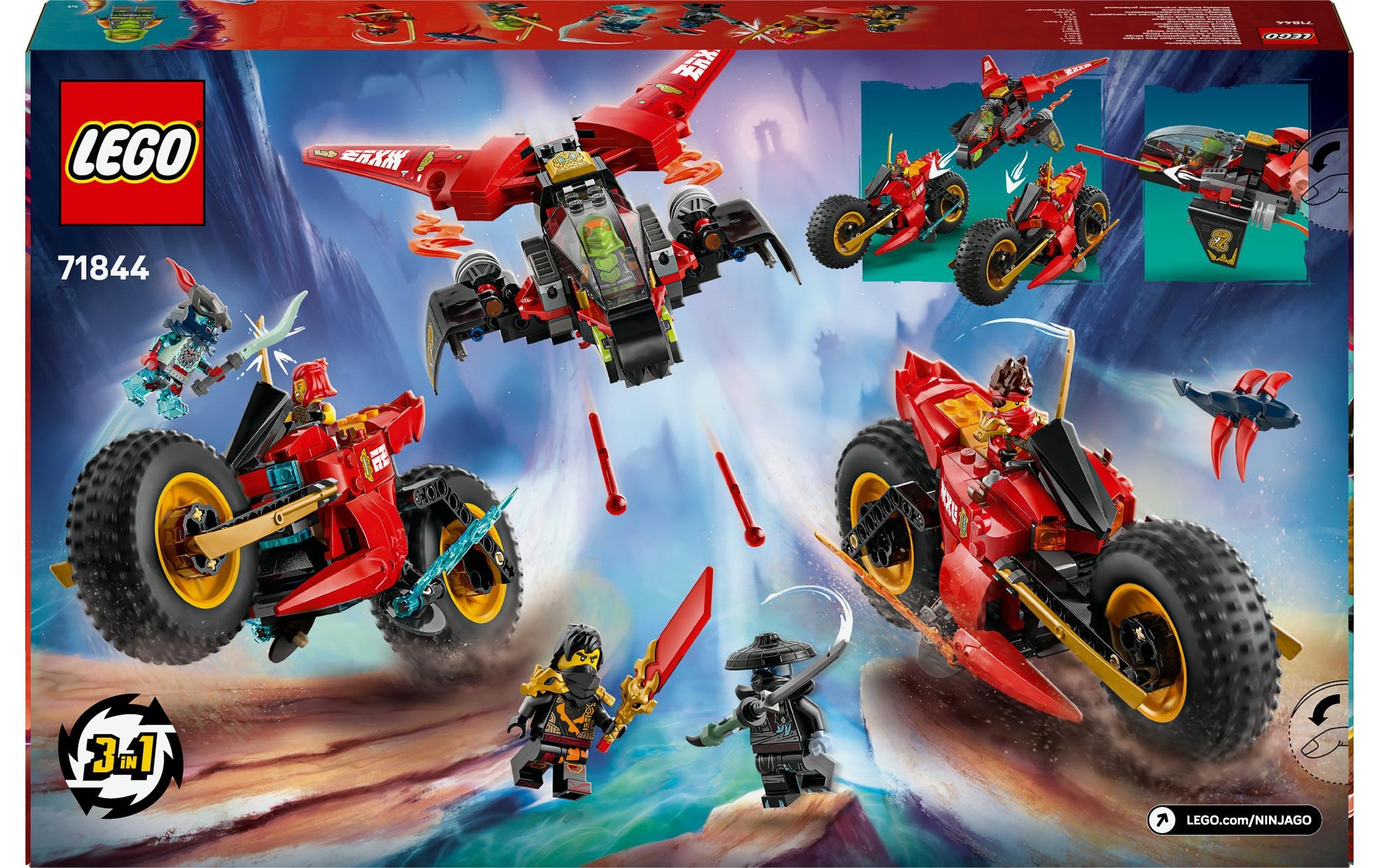LEGO® Spielbausteine »Ninjago Ninja-Actionflitzer 71844«, (561 St.)