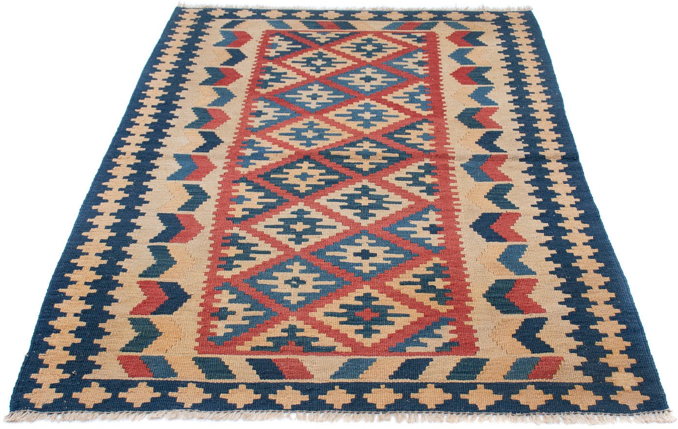 Image of morgenland Wollteppich »Kelim Fars Durchgemustert 143 x 117 cm«, rechteckig, 0,4 mm Höhe, Wendeteppich bei Ackermann Versand Schweiz