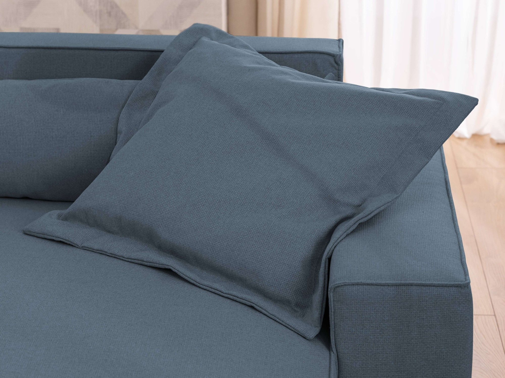 GOODproduct Ecksofa »KINLEE Design-Sofa mit Recamiere rechts/links, Masse B/T/H 251/144/70cm« L-Form mit Wellenunterfederung, ohne Bettfunktion, modern und beguem