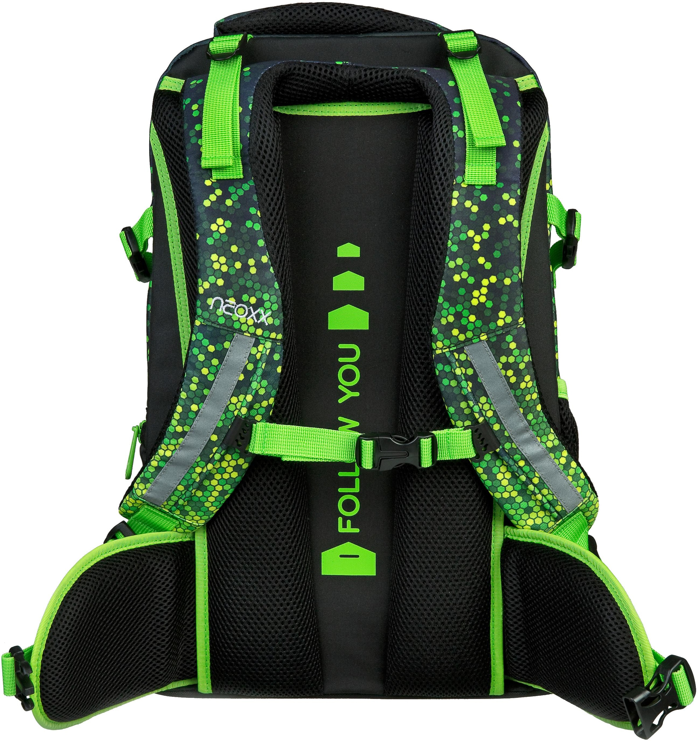 »Active, versandkostenfrei reflektierende PET-Flaschen neoxx Schulrucksack aus auf Pixel Details, in recycelten mind«, my