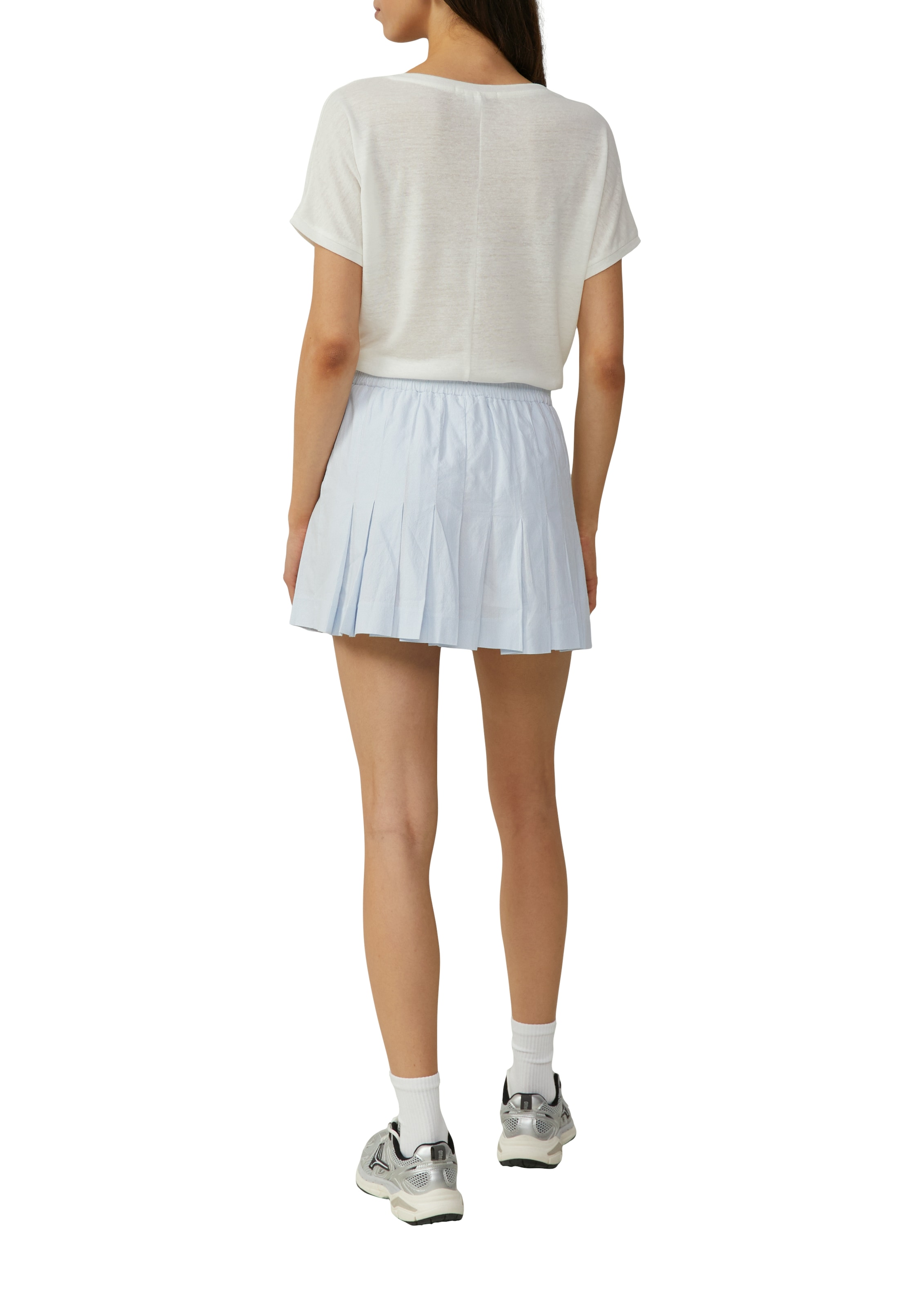 QS T-Shirt, mit Leinenanteil