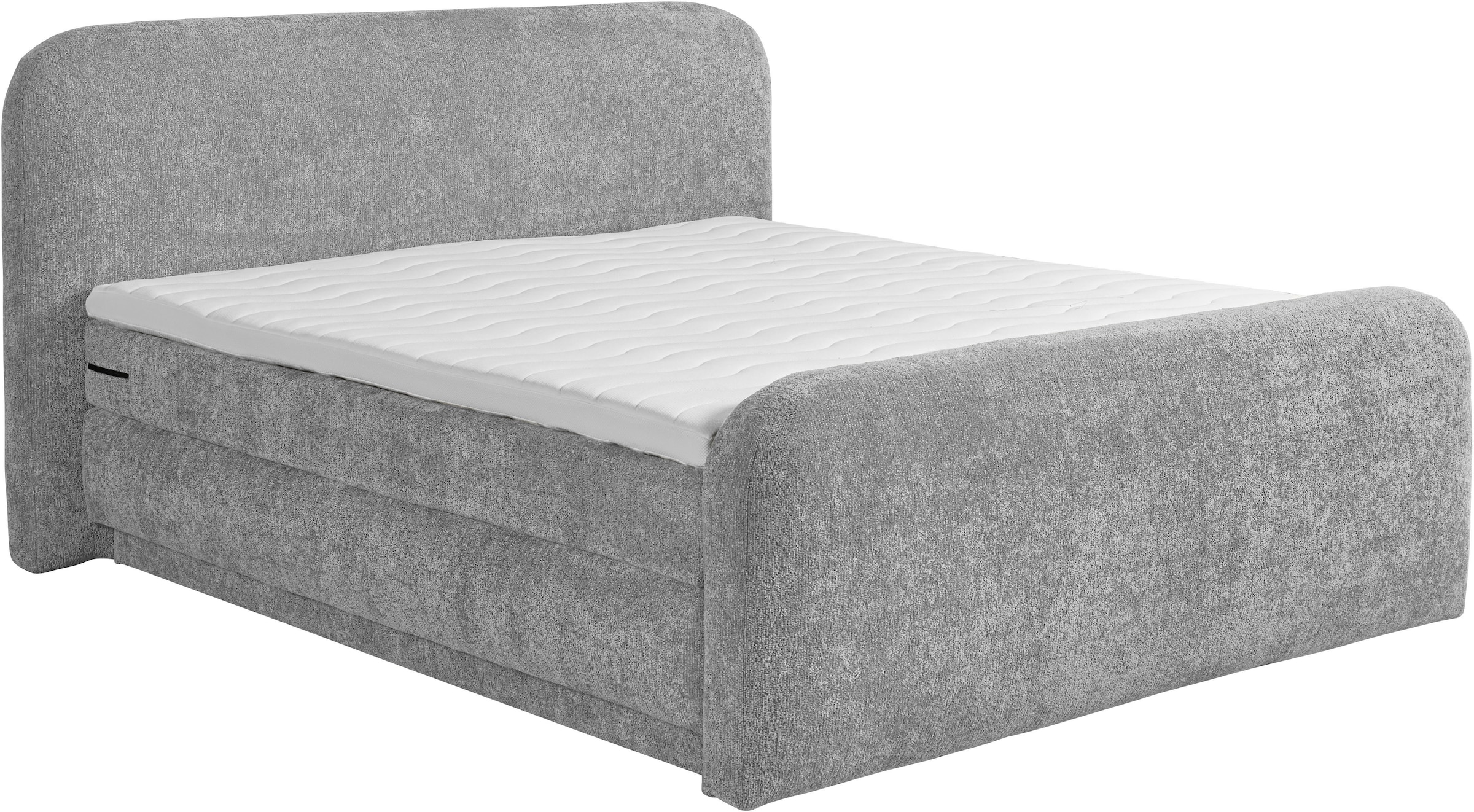 ED EXCITING DESIGN Lit boxspring »AROSA in der Breite 180x200cm« incl. surmatelas 6 cm, matelas duo H3/H4, coffre de lit caché
