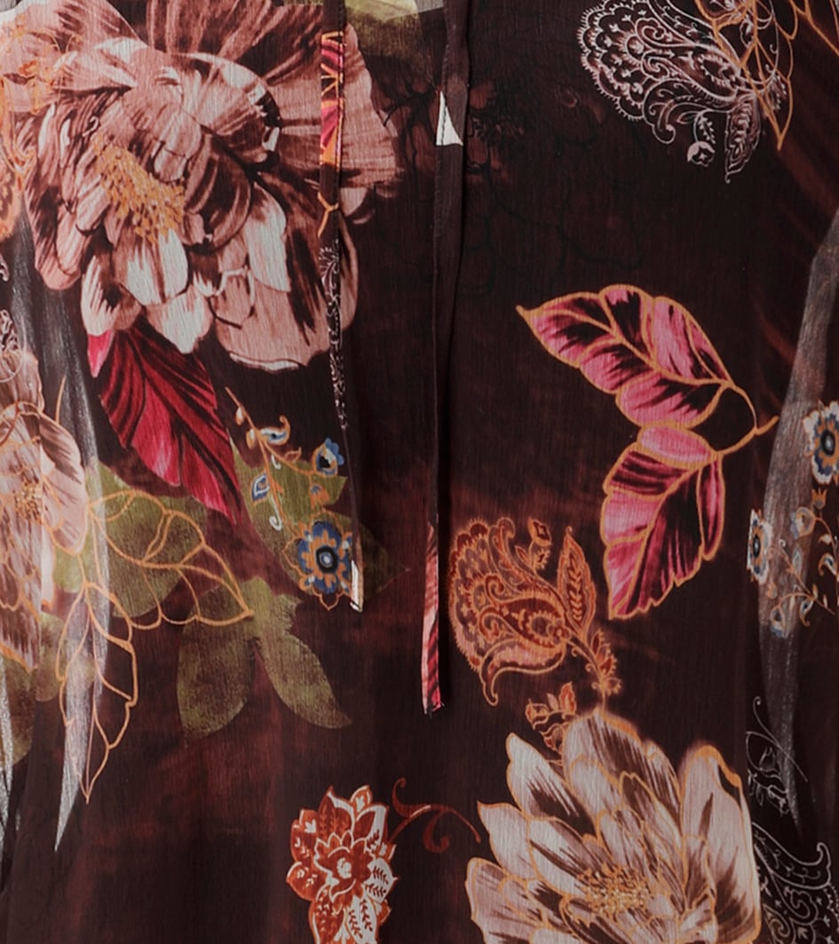 Aniston CASUAL Robe chemisier avec grand imprimé floral coloré - NOUVELLE COLLECTION