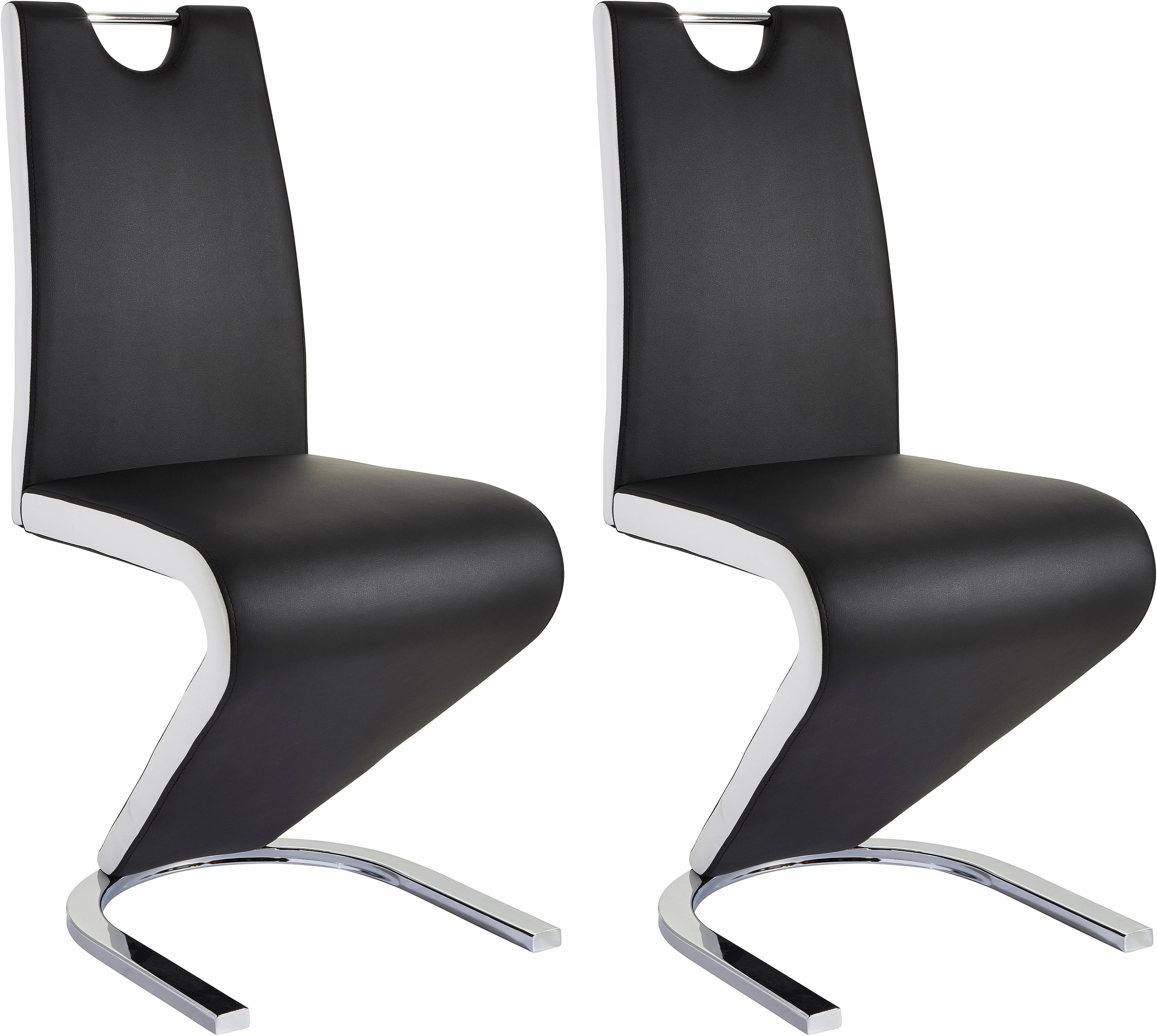 Image of Homexperts Esszimmerstuhl »Zora 01«, (Set), 2 St., Kunstleder, Bezug in Kunstleder, mit weiss abgesetzten Seiten bei Ackermann Versand Schweiz