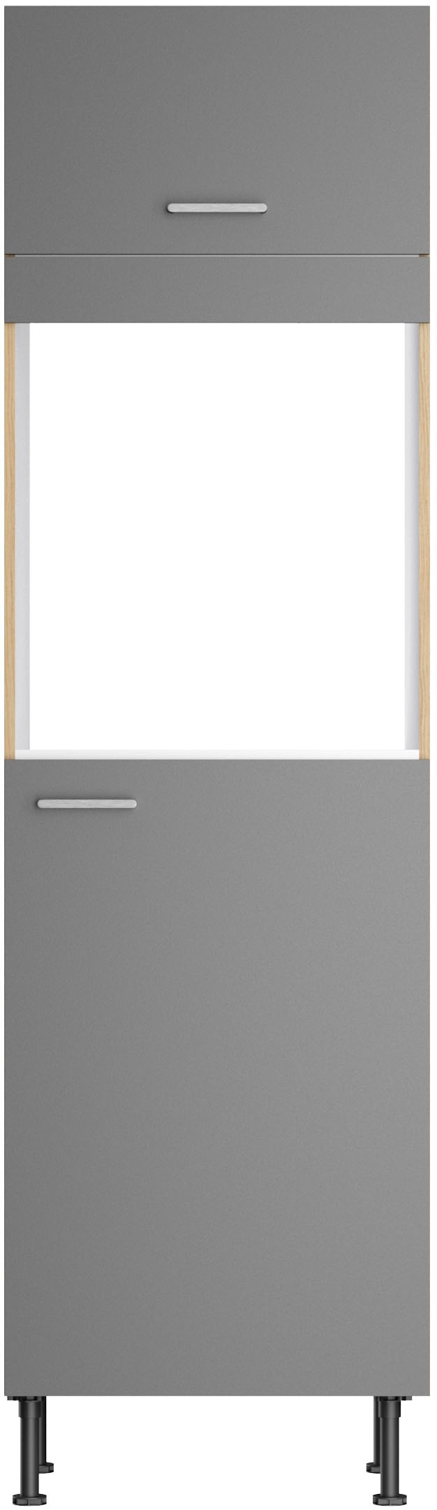 KOCHSTATION Backofen/Kühlumbauschrank »KS-Lucy« Breite 60 cm, mit 1 Tür, 1 Klappe, Soft-Close, höhenverstellbare Füsse