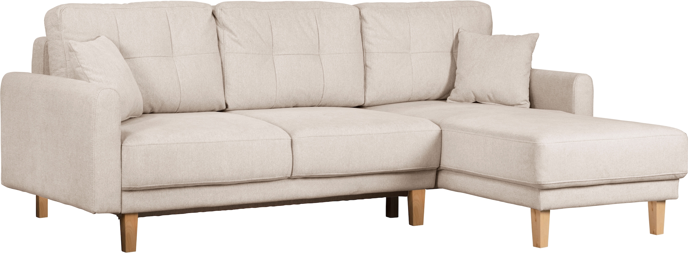 Home affaire Ecksofa »TRIPLO optionale Schlafsofa mit Bettkasten, Masse B/T/H: 234/164/89 cm«, L-Form wahlweise mit Bettfunktion - Liegefläche 132x210 cm