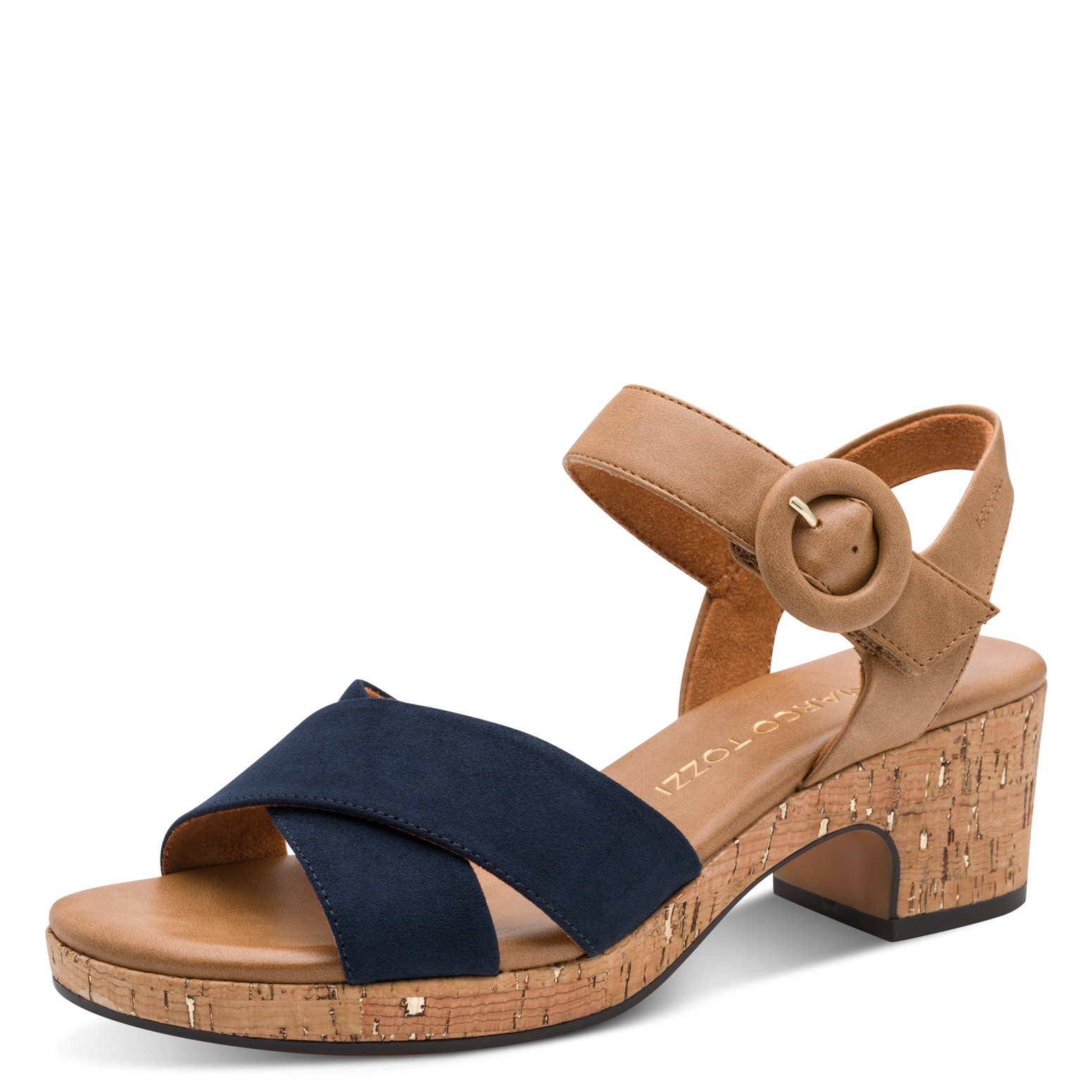 Image of MARCO TOZZI Sandalette, Blockabsatz, Plateau, Sommerschuh, Sandale mit Feel Me-Ausstattung