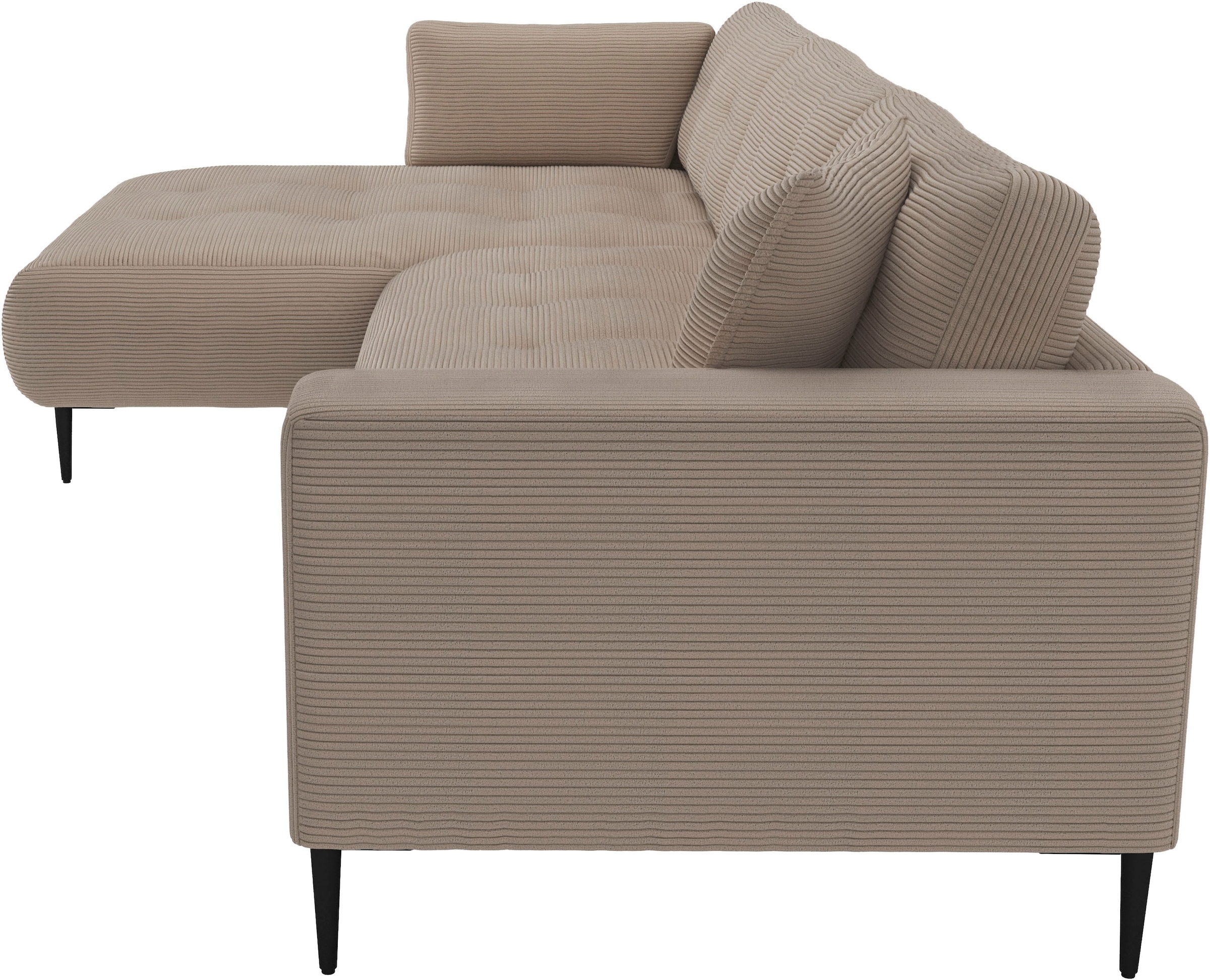 Trends by HG Canapé d'angle »Leo, B: 309, in Cord und Chenille«