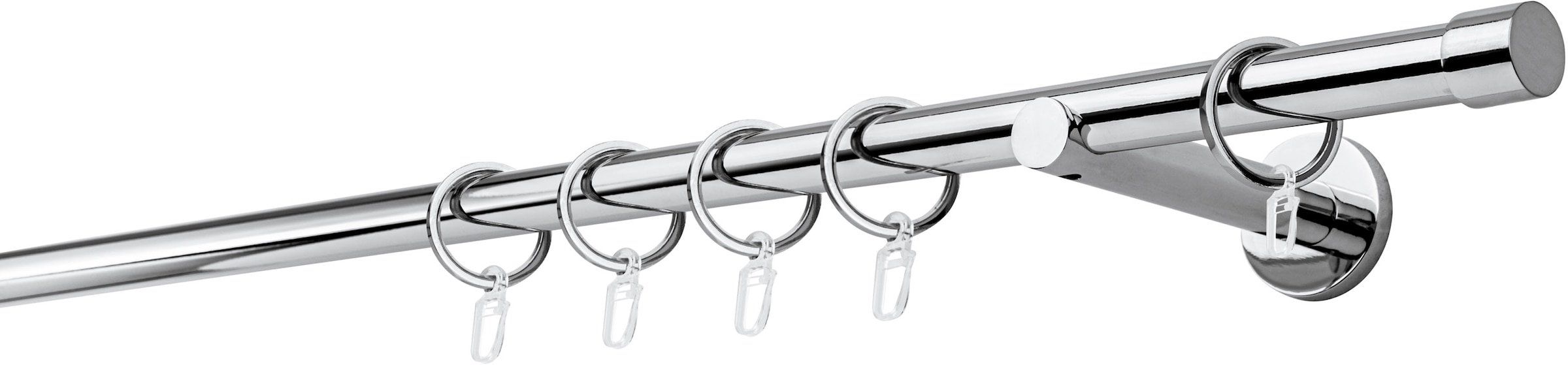 Image of mydeco Gardinenstange "20mm Cap Wandträger 12 cm" 1 läufig-läufig Fixmass