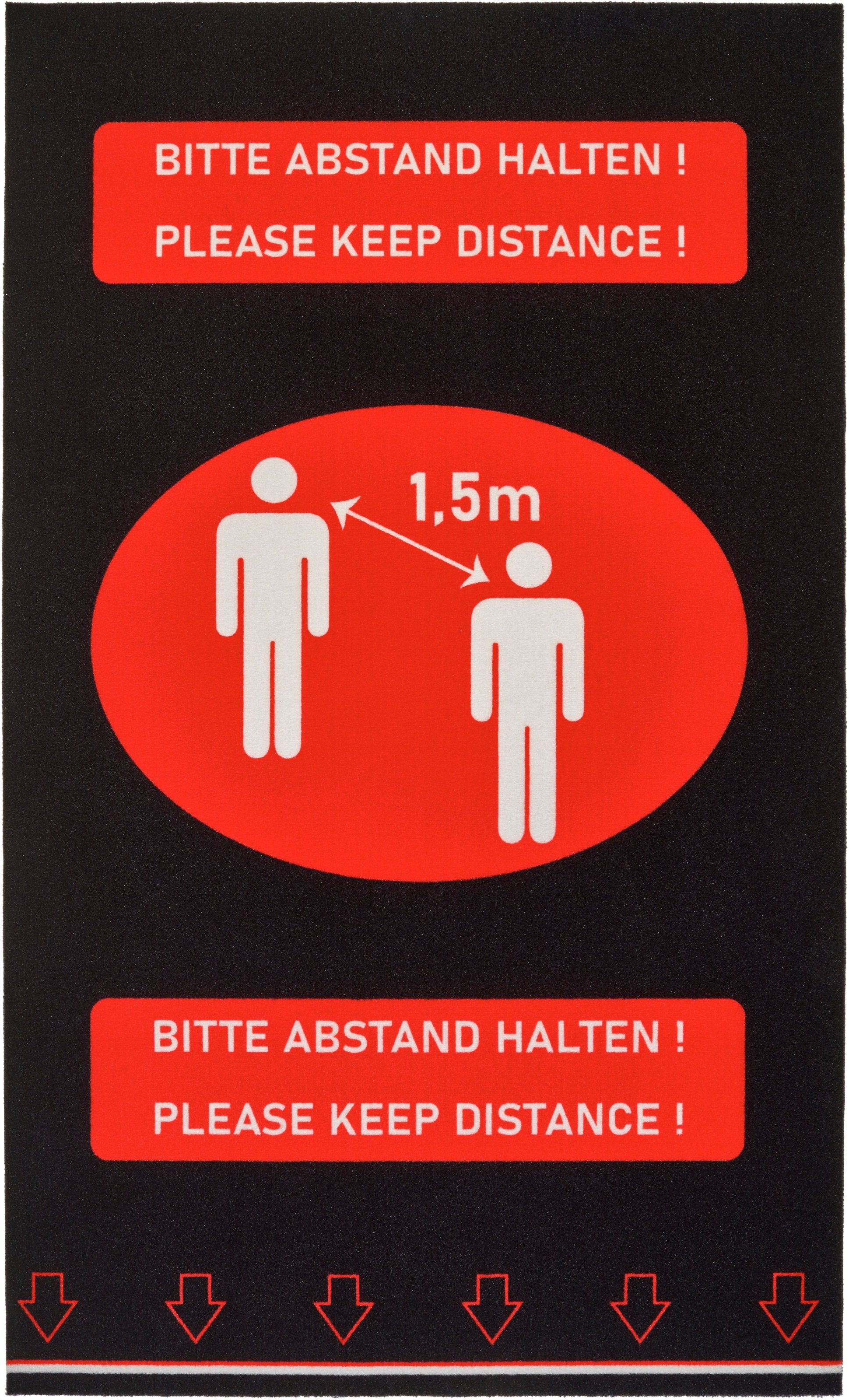 Image of HANSE Home Fussmatte »Sicherheitsabstand«, rechteckig, 5 mm Höhe, mit Spruch, In- und Outdoor geeignet, Bitte Abstand halten! bei Ackermann Versand Schweiz