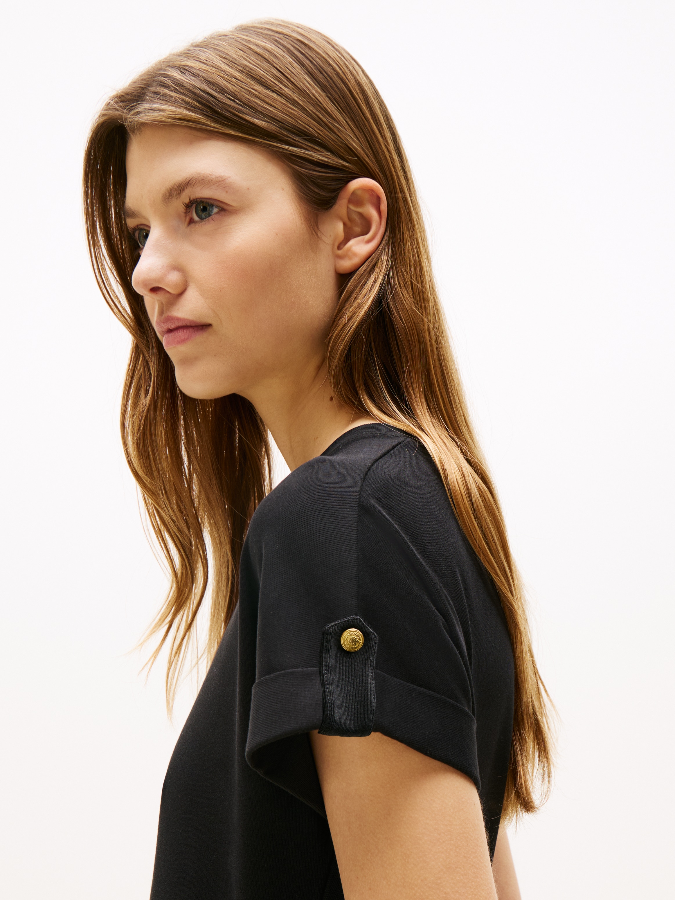 Tommy Hilfiger A-Linien-Kleid »MODERN CODY MIDI MIX F&F DRS«
