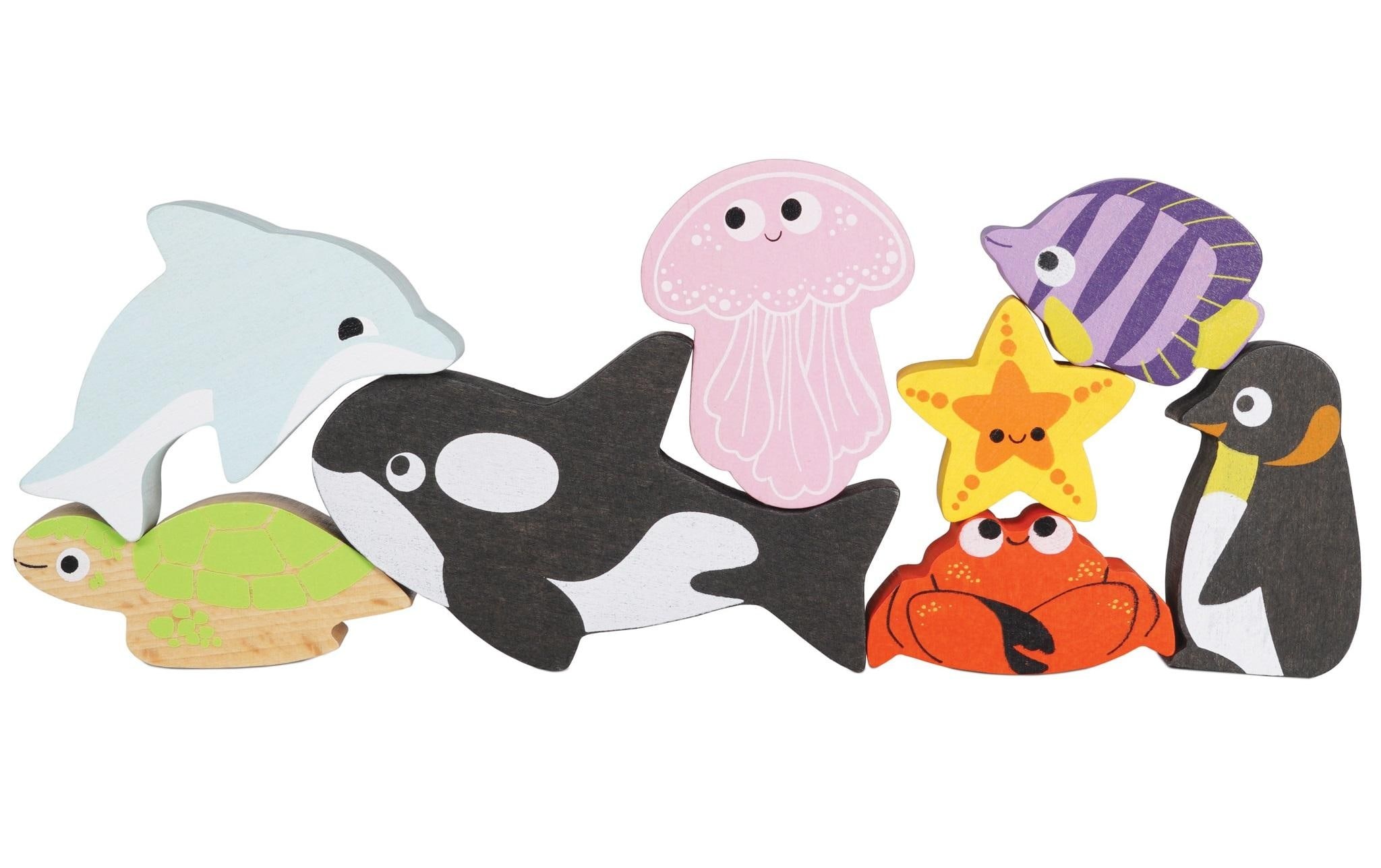 Le Toy Van Ocean Stacking Animals & Bag