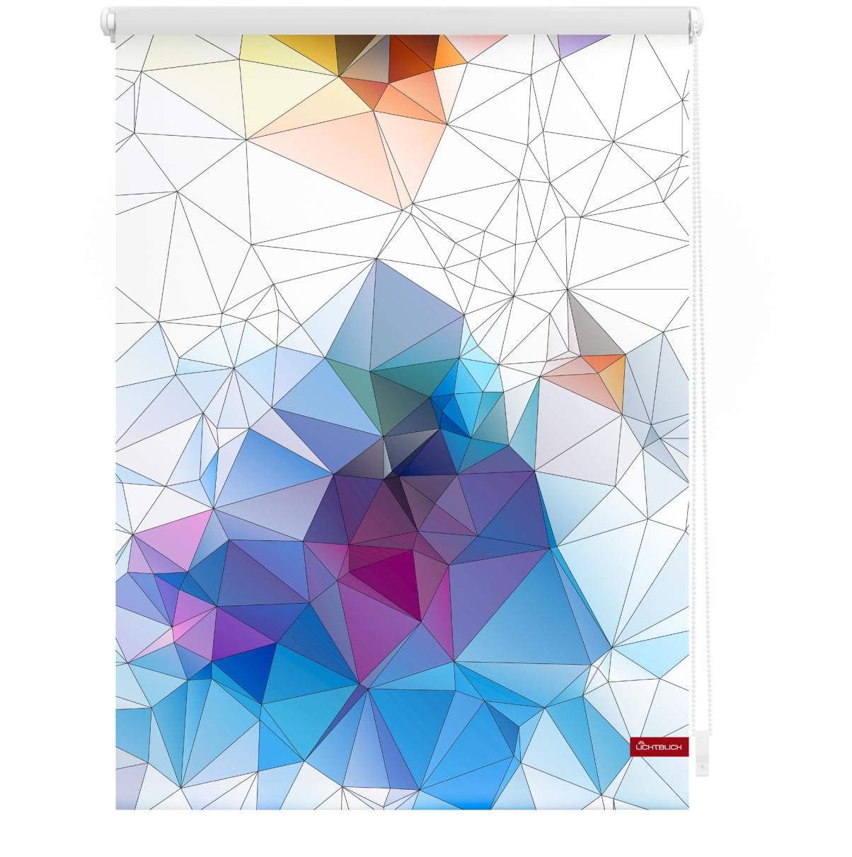 Image of LICHTBLICK ORIGINAL Seitenzugrollo "Rollo Klemmfix, ohne Bohren, Verdunkelung, Grafik - Bunt" verdunkelnd Verdunkelung energiesparend freihängend