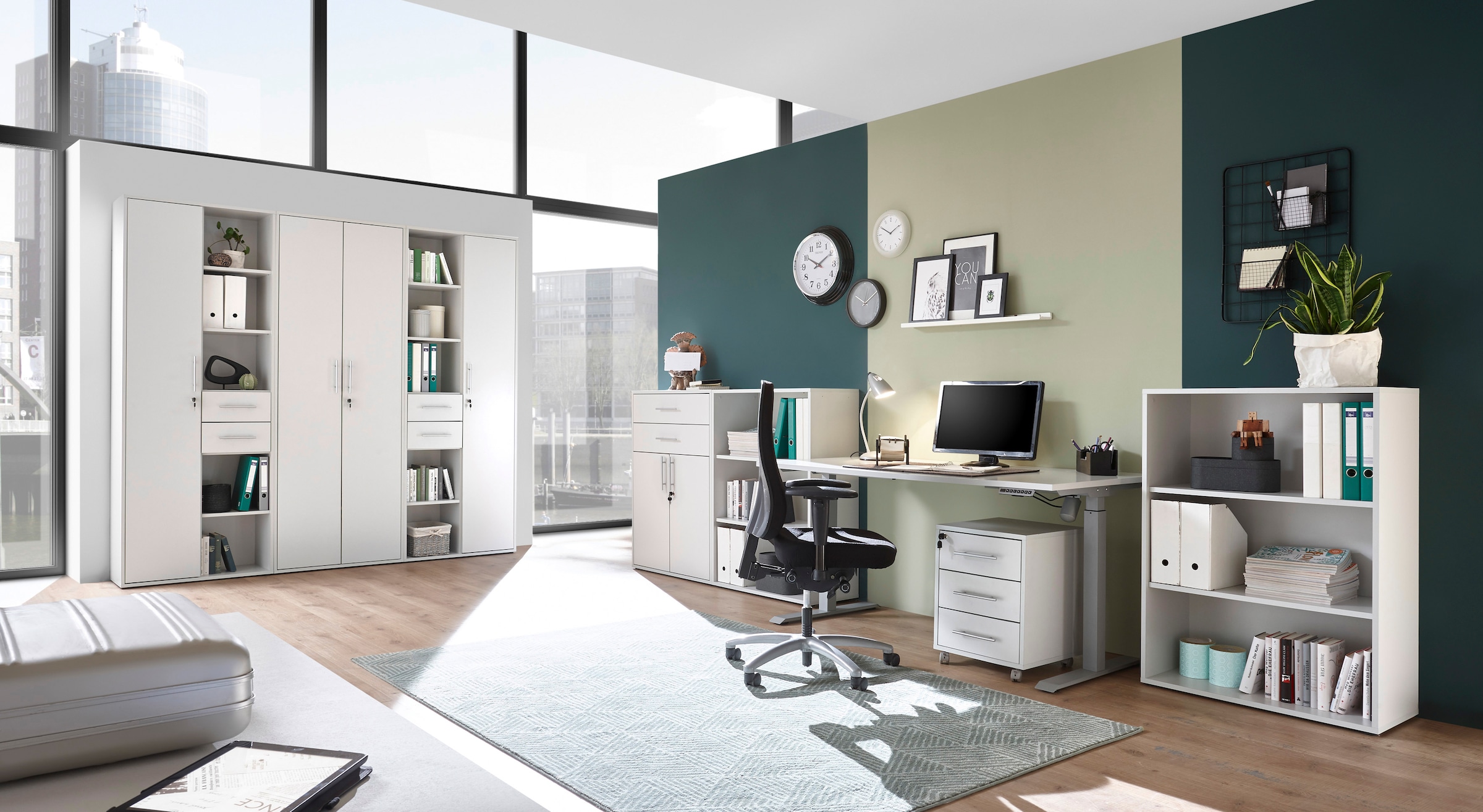BEGA OFFICE Aktenschrank »Pronto«, Büroschrank Grau abschliessbar, Mehrzweckschrank