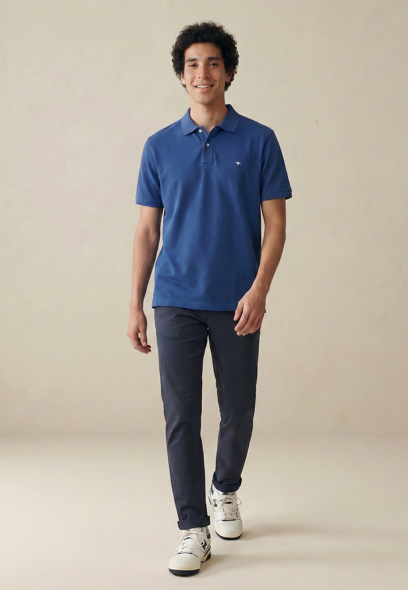 FYNCH-HATTON Polo coupe normale, col polo 2 boutons, en coton