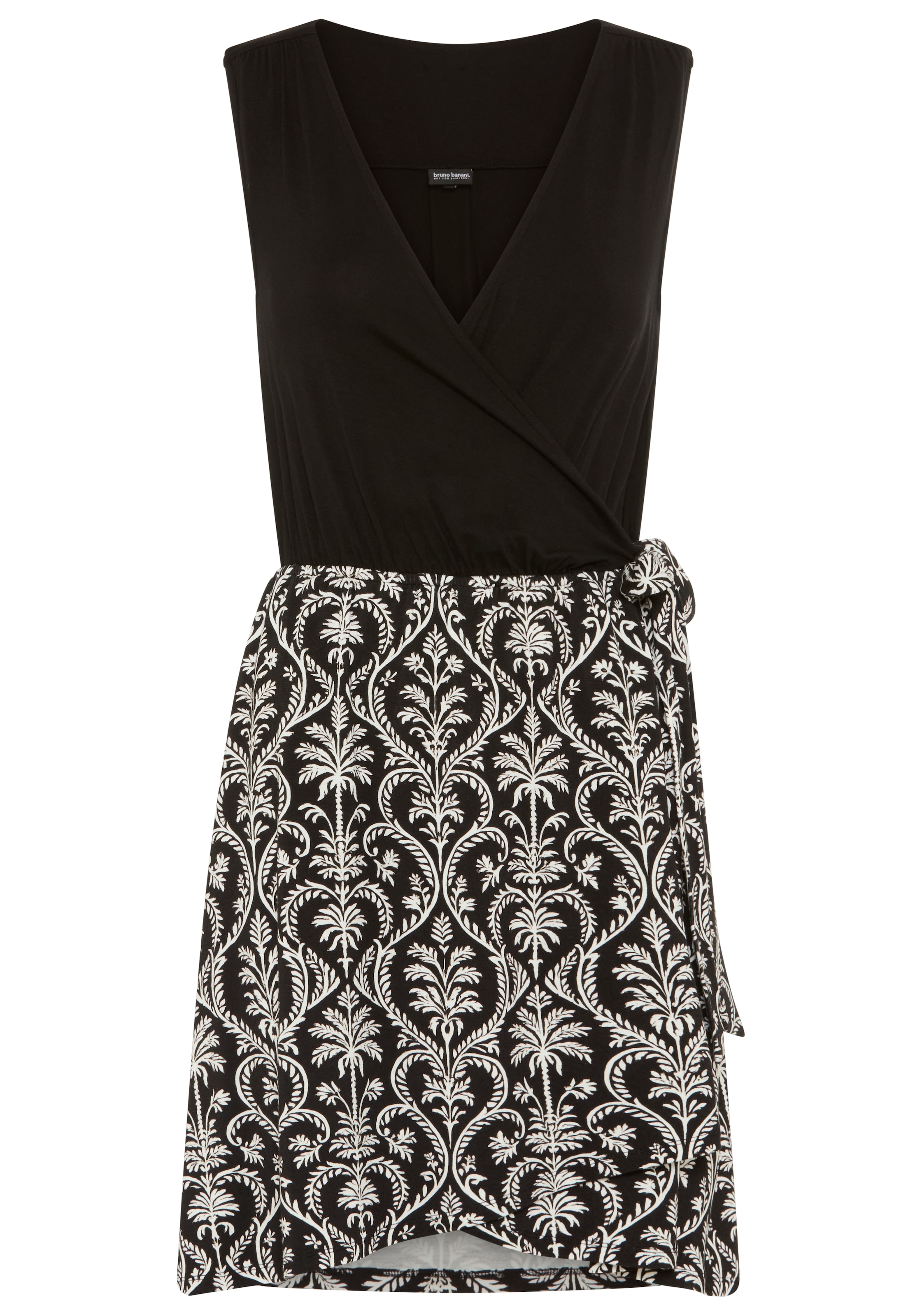 Bruno Banani Robe d'été aus Viskose und Elasthan, gemustert