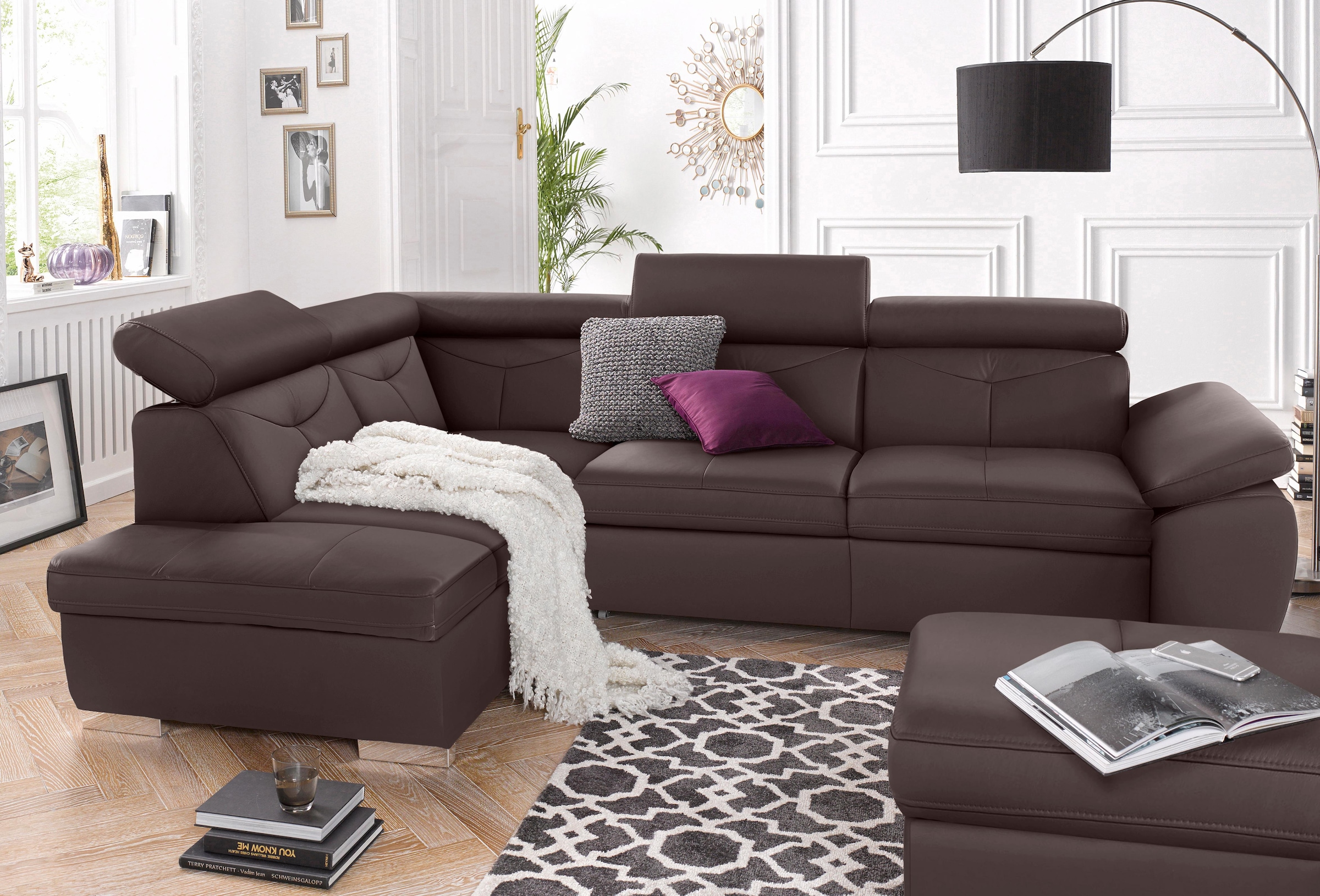 Ecksofa »Spring, super bequem und komfortabel mit Armteil- und Kopfteilfunktion«,...