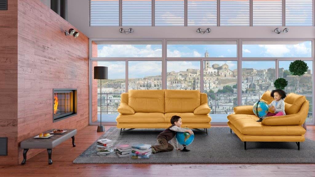 CALIA ITALIA 2,5-places »Cezanne, italienisches Design trifft erstklassigen Sitzkomfort, Leder« canapé design élégant en cuirs particulièrement durables et faciles d'entretien
