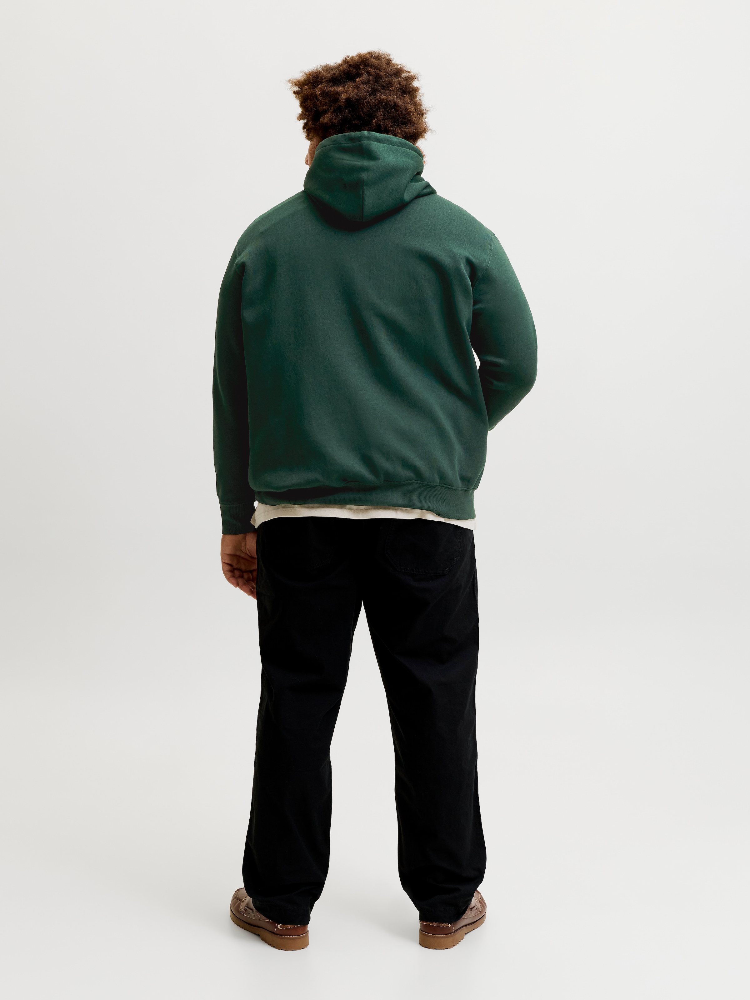 Jack & Jones PlusSize Sweat à capuche »JORFREDERIKSBERG MONOGRAM SWEAT HOOD PLS«, mélange coton, coupe régulière
