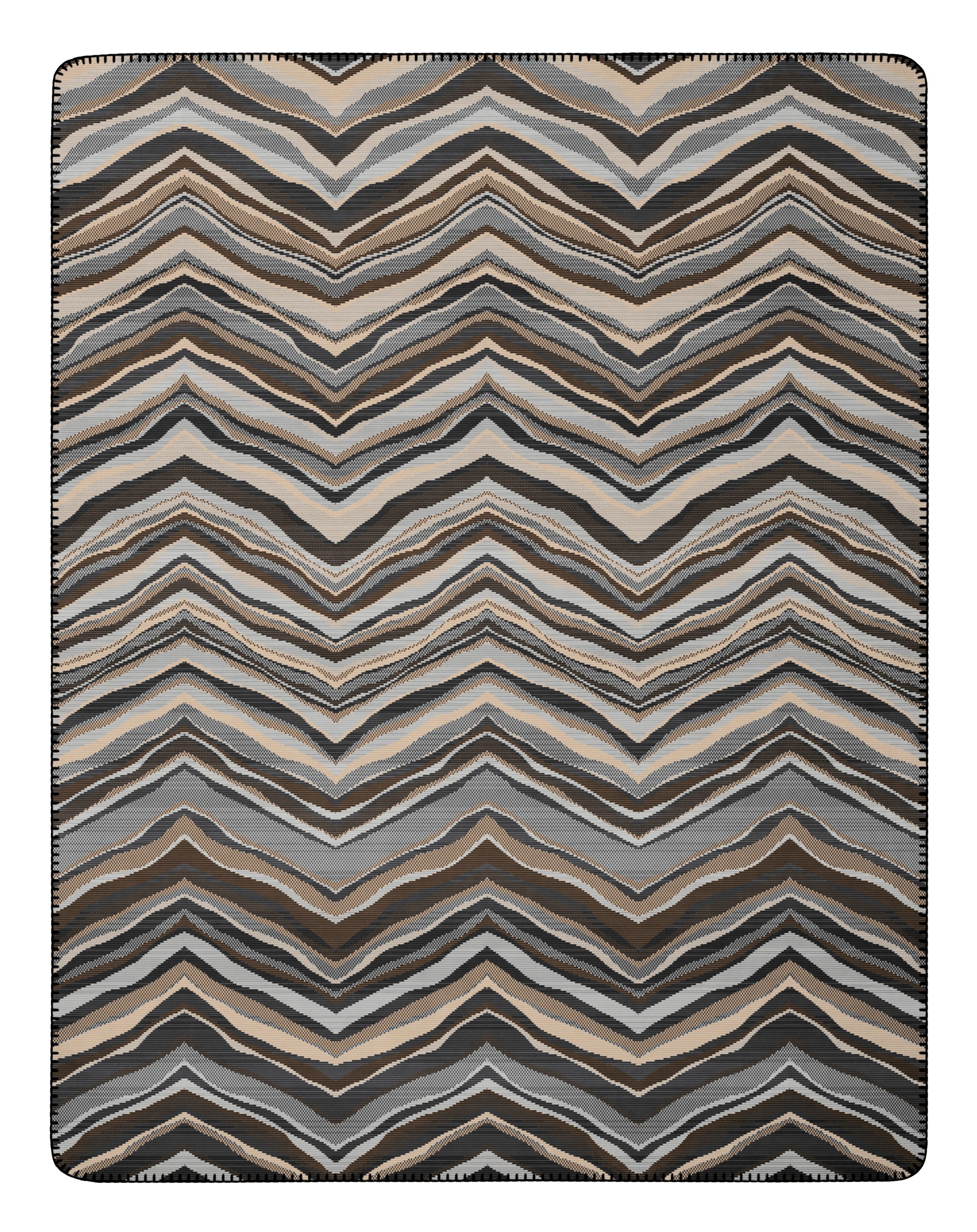 Image of Biederlack Wohndecke "Wildline mit geketteltem Zierstich" Made in Germany