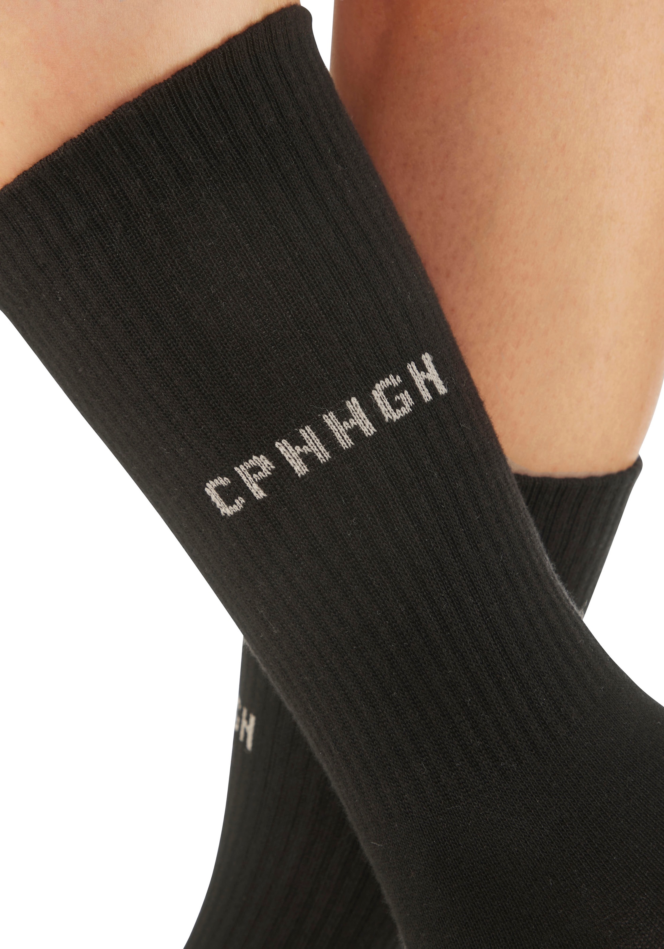 Copenhagen Studios Langsocken, (Packung, 2 Paar), gemustert und uni