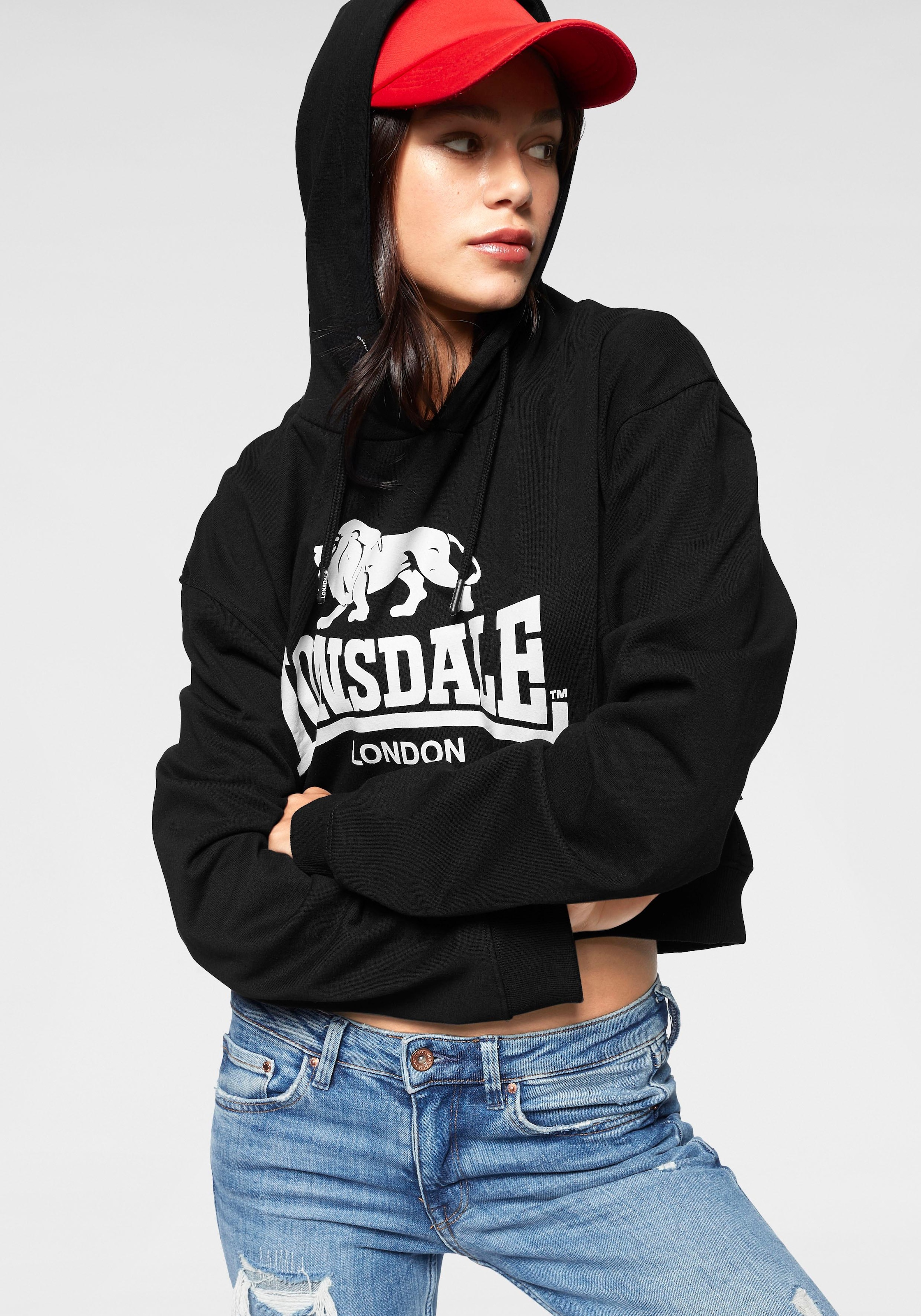 Image of Lonsdale Kapuzensweatshirt "Crop ROXETH"